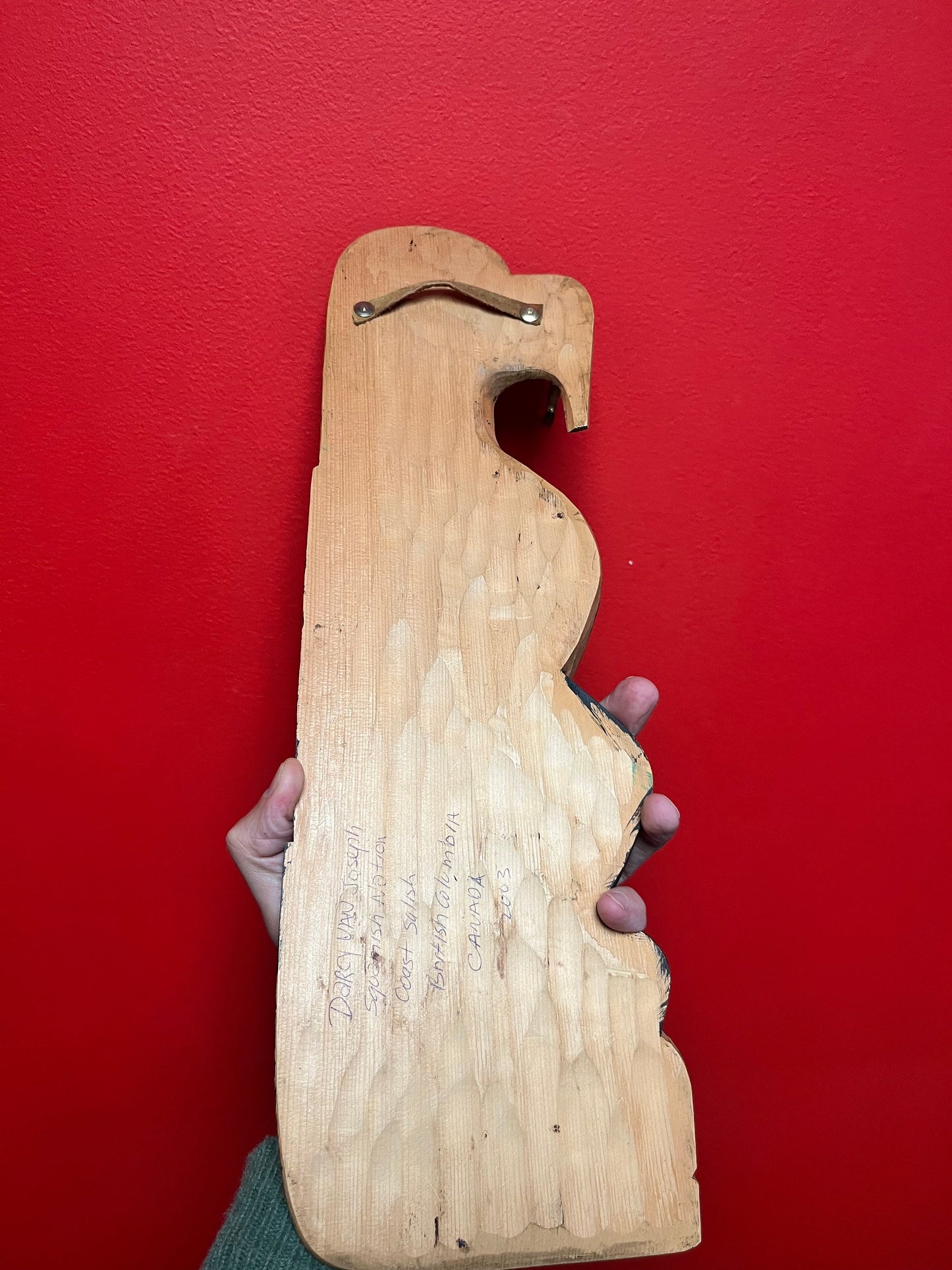 17 inch indigenous First Nations Pacific Northwest signed  eagle thunderbird  great detail  nice imagery