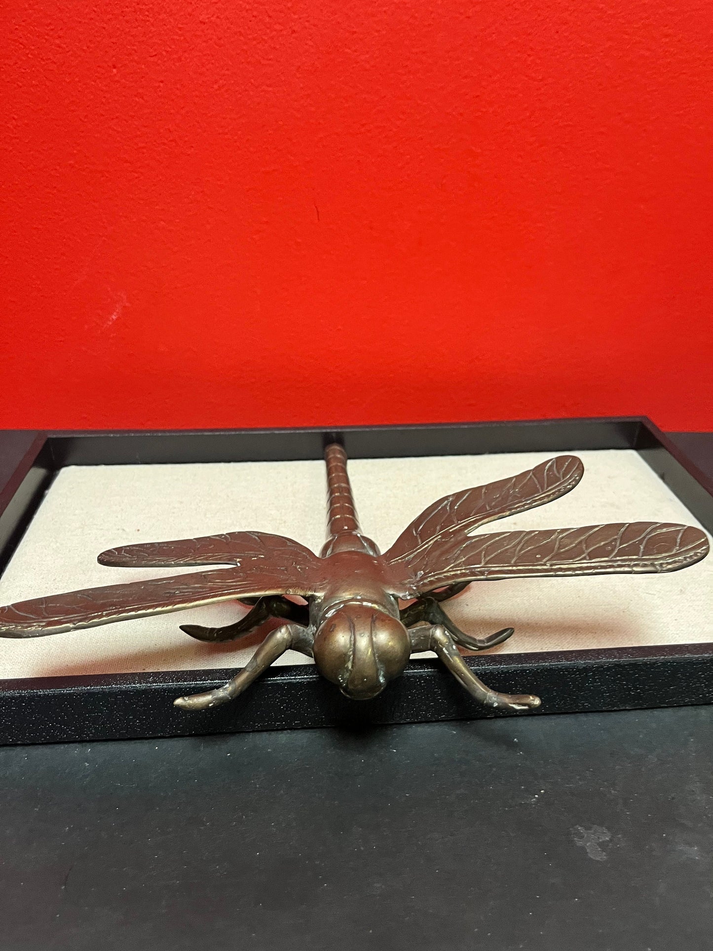 Amazing 9 x 10“ wide bronze dragonfly  really cool piece and a great gift  great Patina