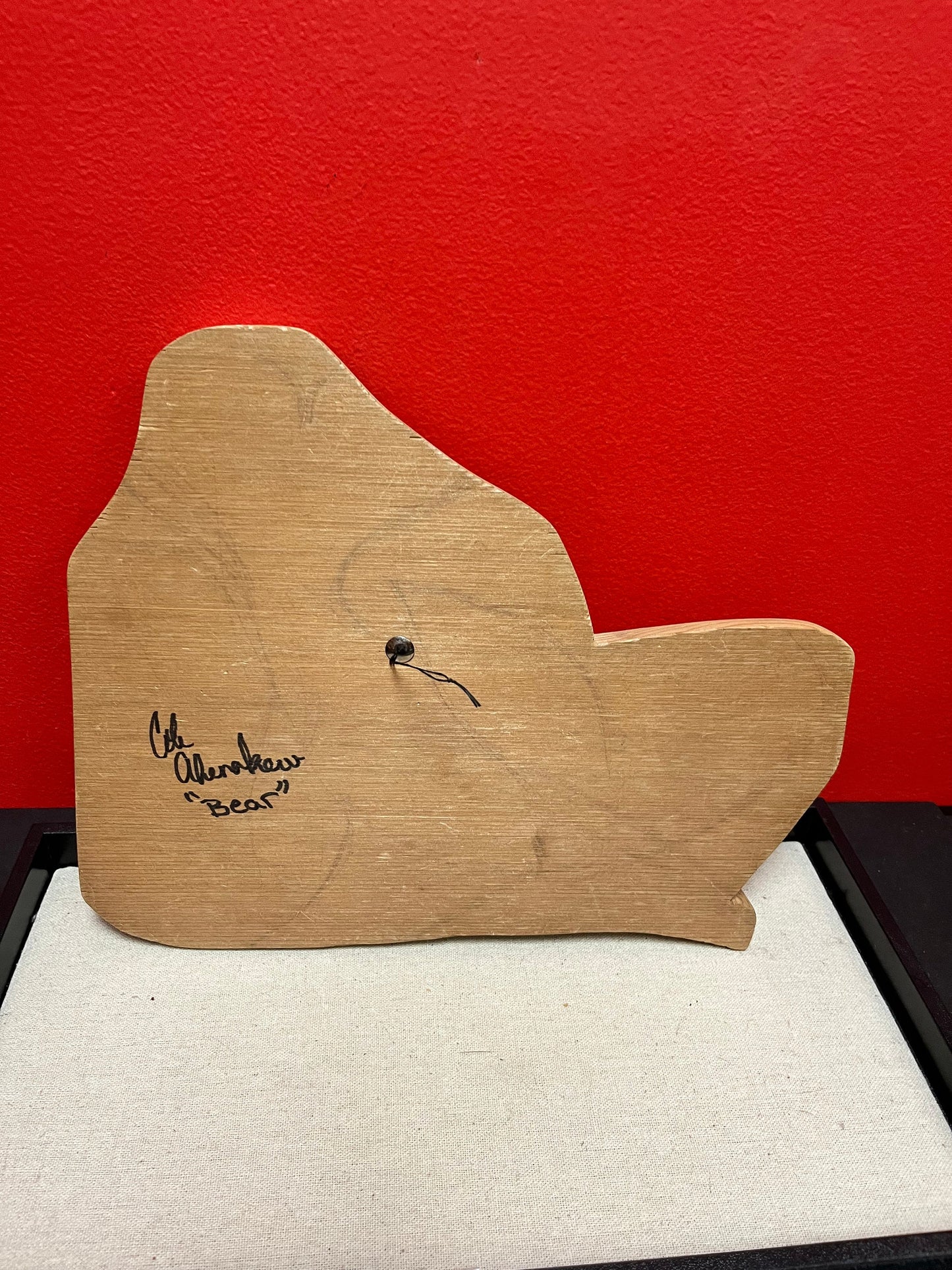 Lovely 12 x 10 high signed indigenous First Nations pacific northwest coast  cedar bear   great imagery and value