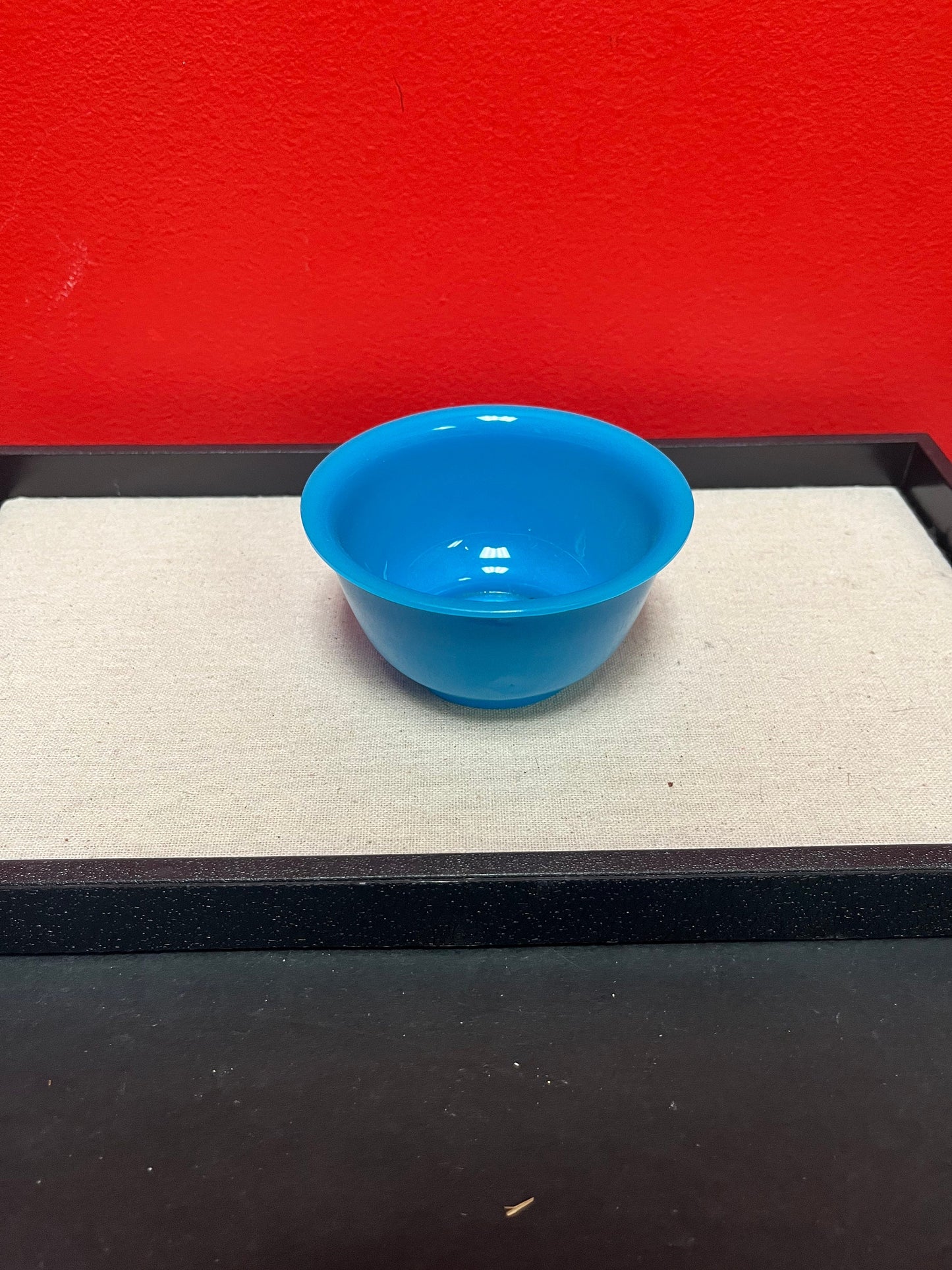 4 x 2 inch high antique Chinese Peking glass bowl  immaculate condition