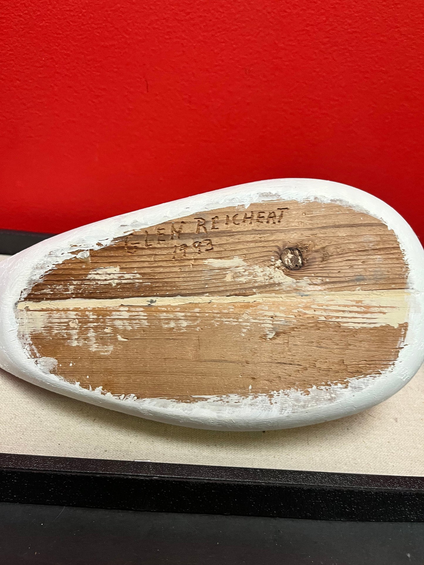 Lovely 10 x 5 tall signed Canadian wooden duck  -