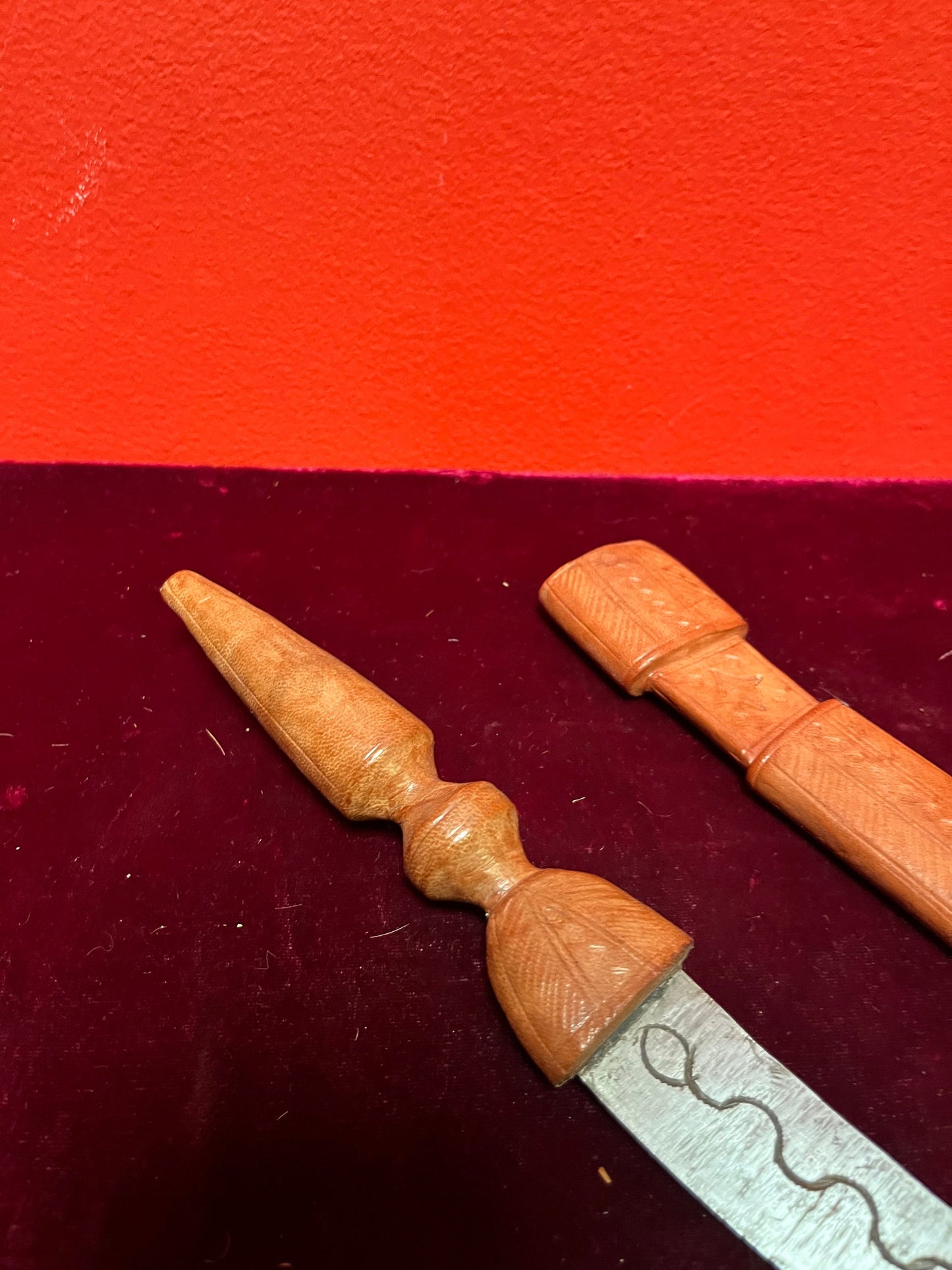 Very nice 11 inch long leather and steel knife in sheaf  older and fairly sharp