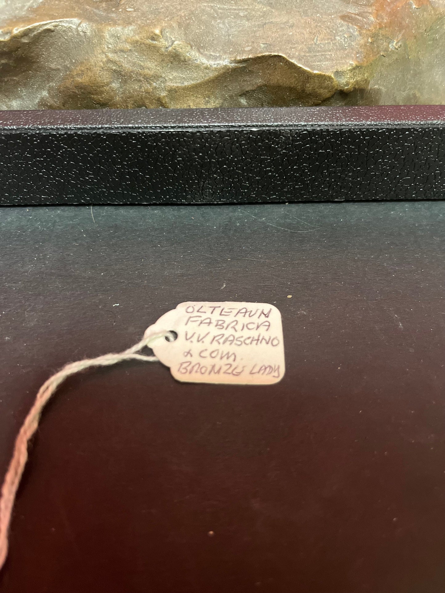 Stunning heavy antique 9 inch high signed bronze of a nude lady  OLTEAUN FABRICA  stunning Patina  truly one of a kind