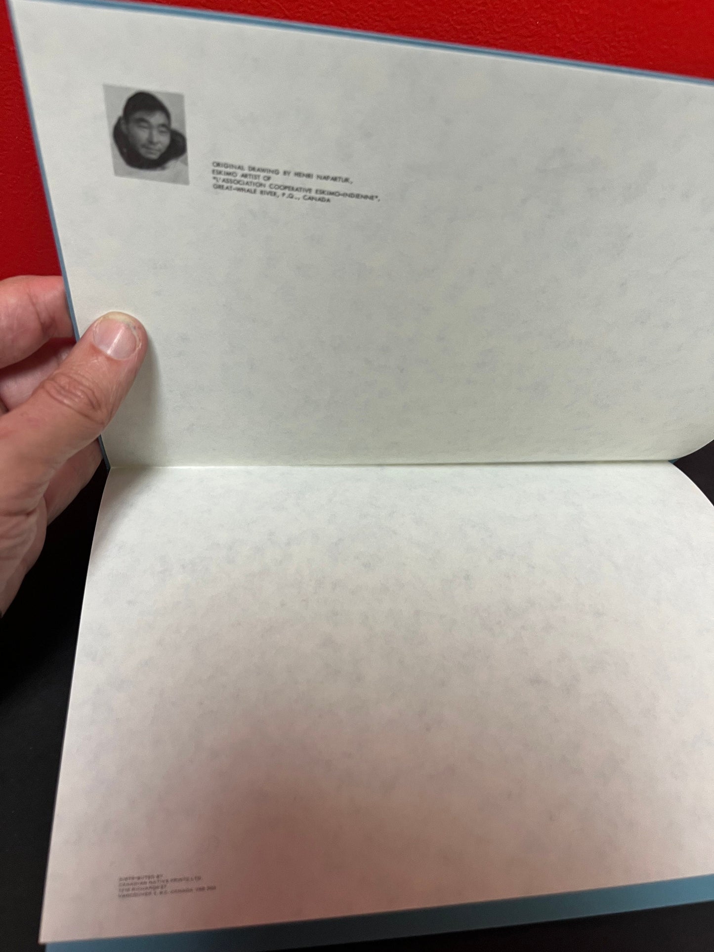 A  Lovely 10 x 7 inch Henry Nepartuk signed gift card with envelope  ready to be framed  wow