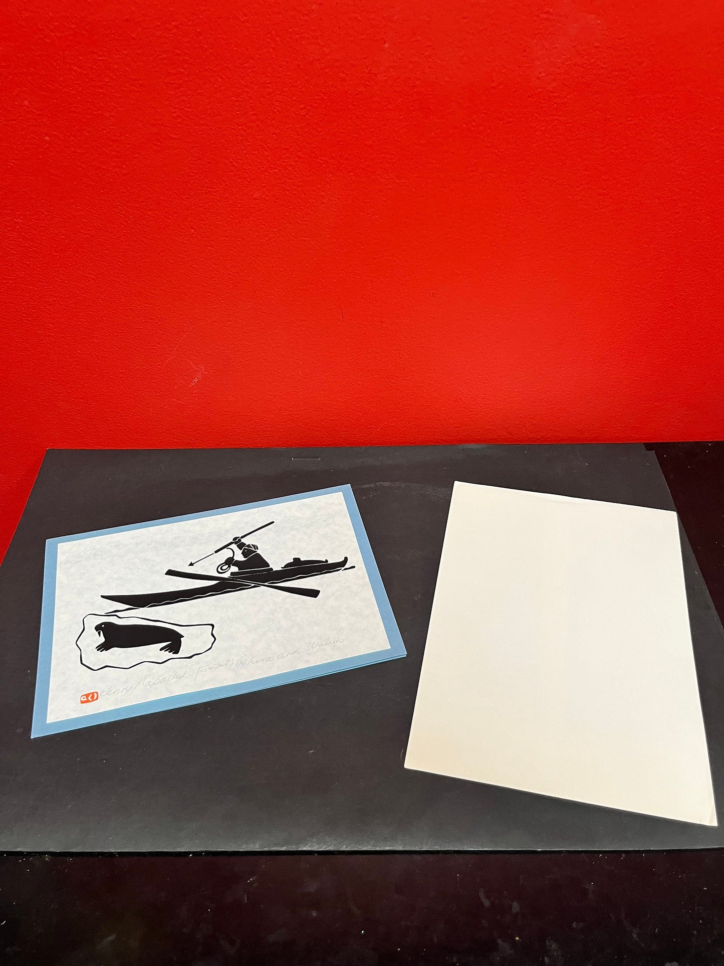 A  Lovely 10 x 7 inch Henry Nepartuk signed gift card with envelope  ready to be framed  wow