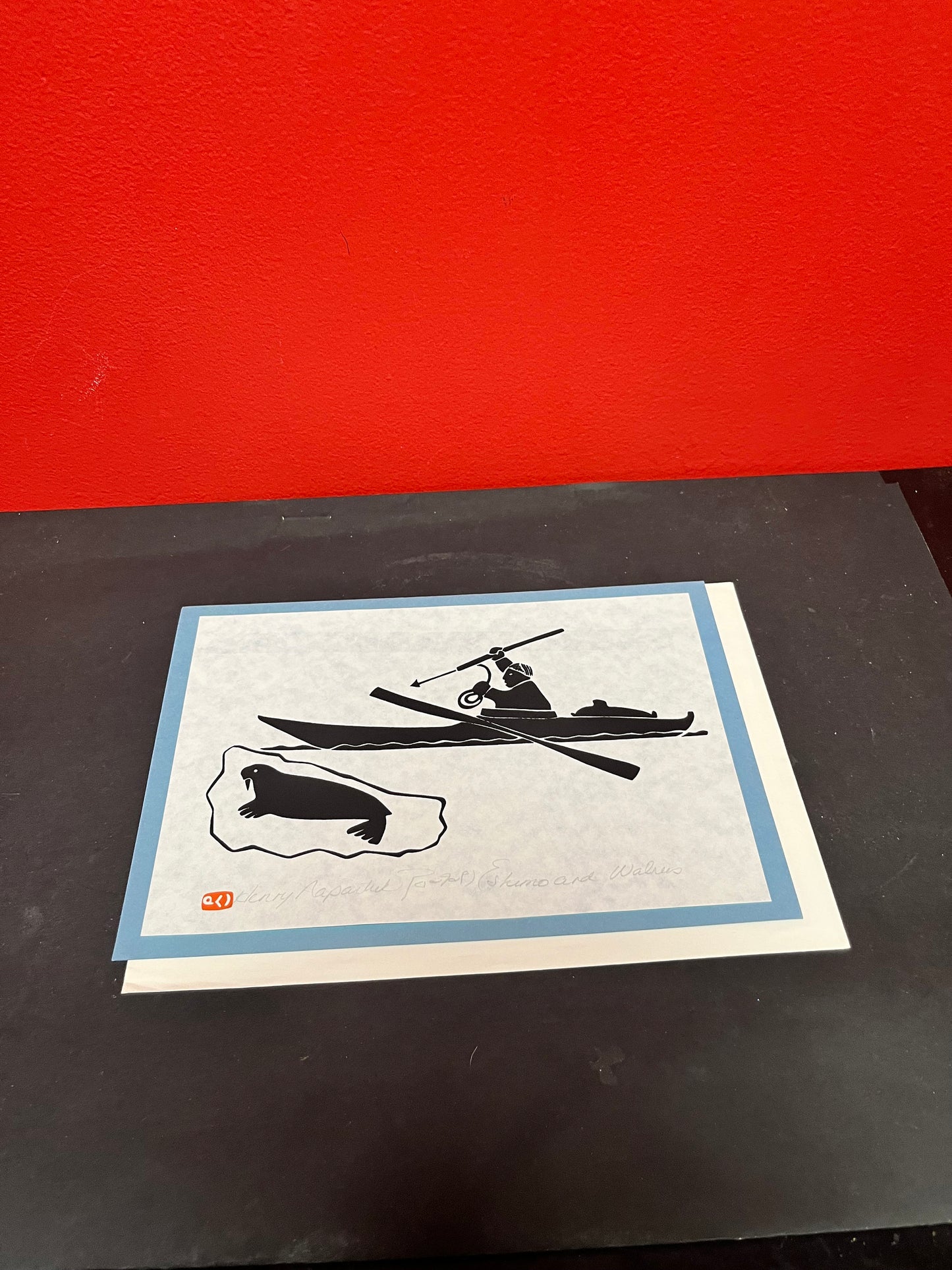 A  Lovely 10 x 7 inch Henry Nepartuk signed gift card with envelope  ready to be framed  wow