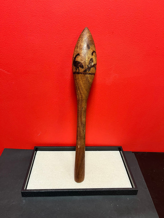 Stunning early 20th century authentic Australian aboriginal war club  museum, quality  Great Patina and detail  wow  19 inches long