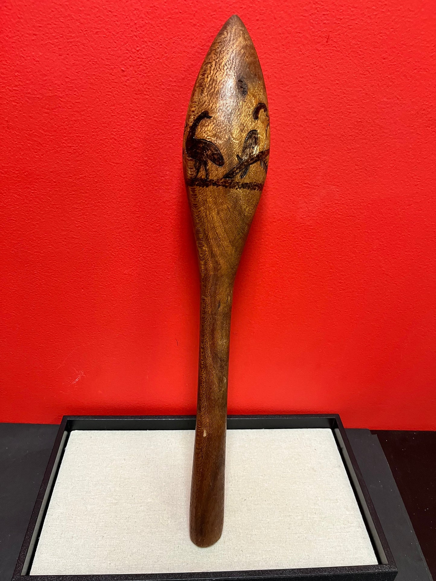 Stunning early 20th century authentic Australian aboriginal war club  museum, quality  Great Patina and detail  wow  19 inches long