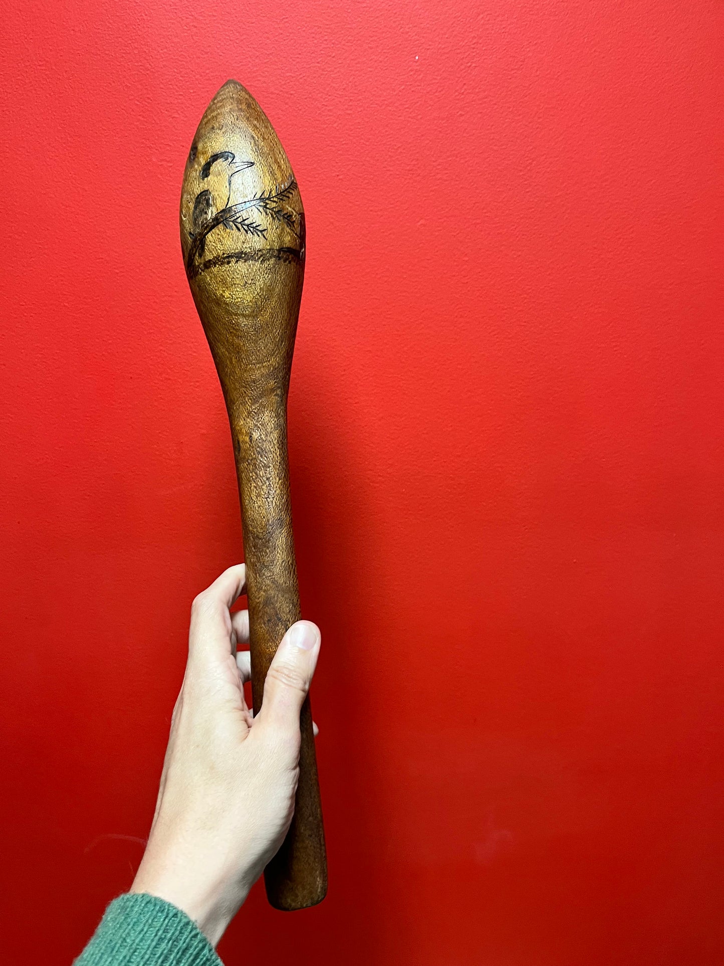 Stunning early 20th century authentic Australian aboriginal war club  museum, quality  Great Patina and detail  wow  19 inches long