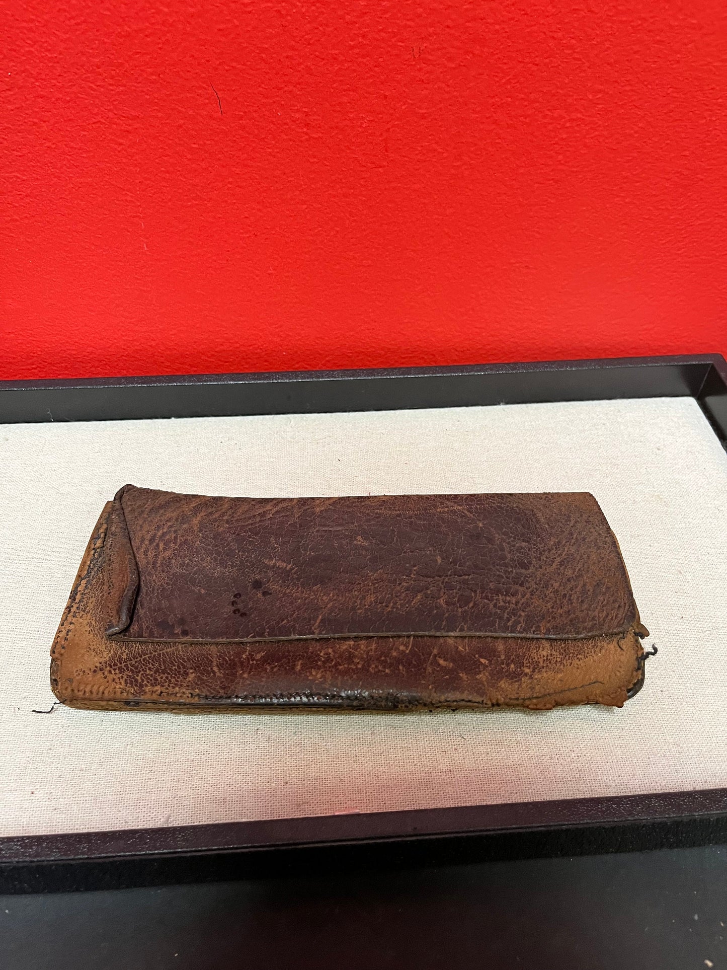 Lovely antique 8 x 4 leather wallet  perfect gift