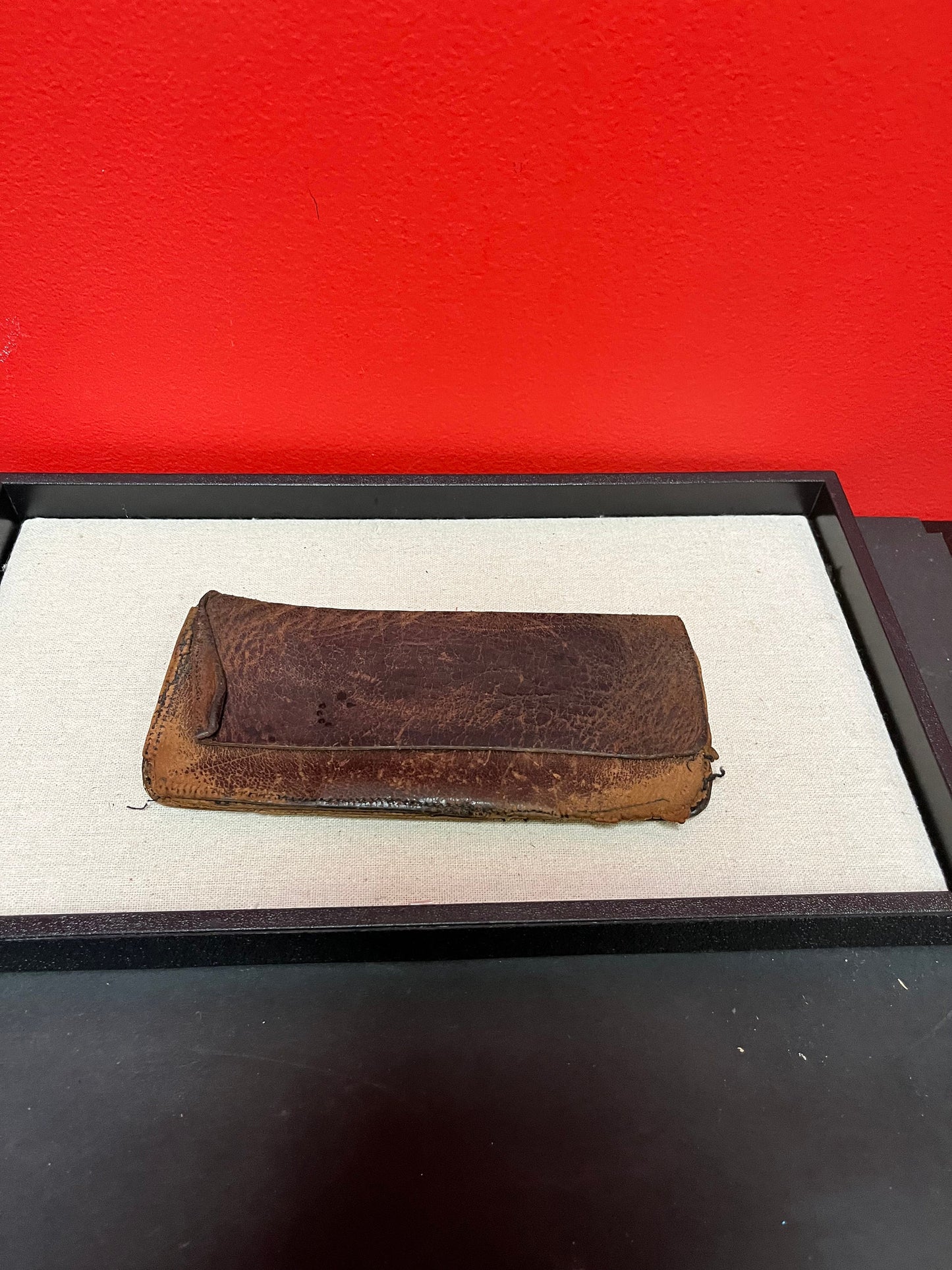 Lovely antique 8 x 4 leather wallet  perfect gift