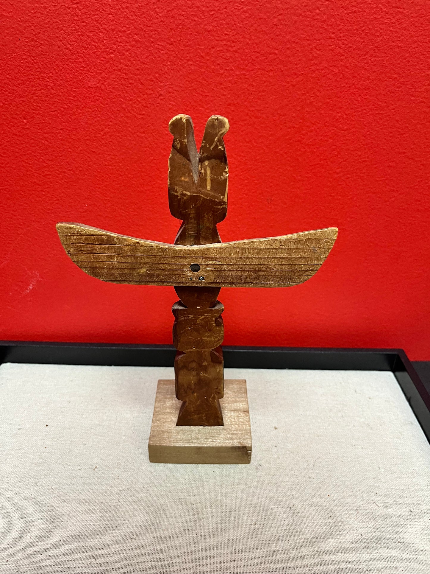 6 x 9 high 1960s primitive totem pole  Indigenous First Nations Pacific North West Coast