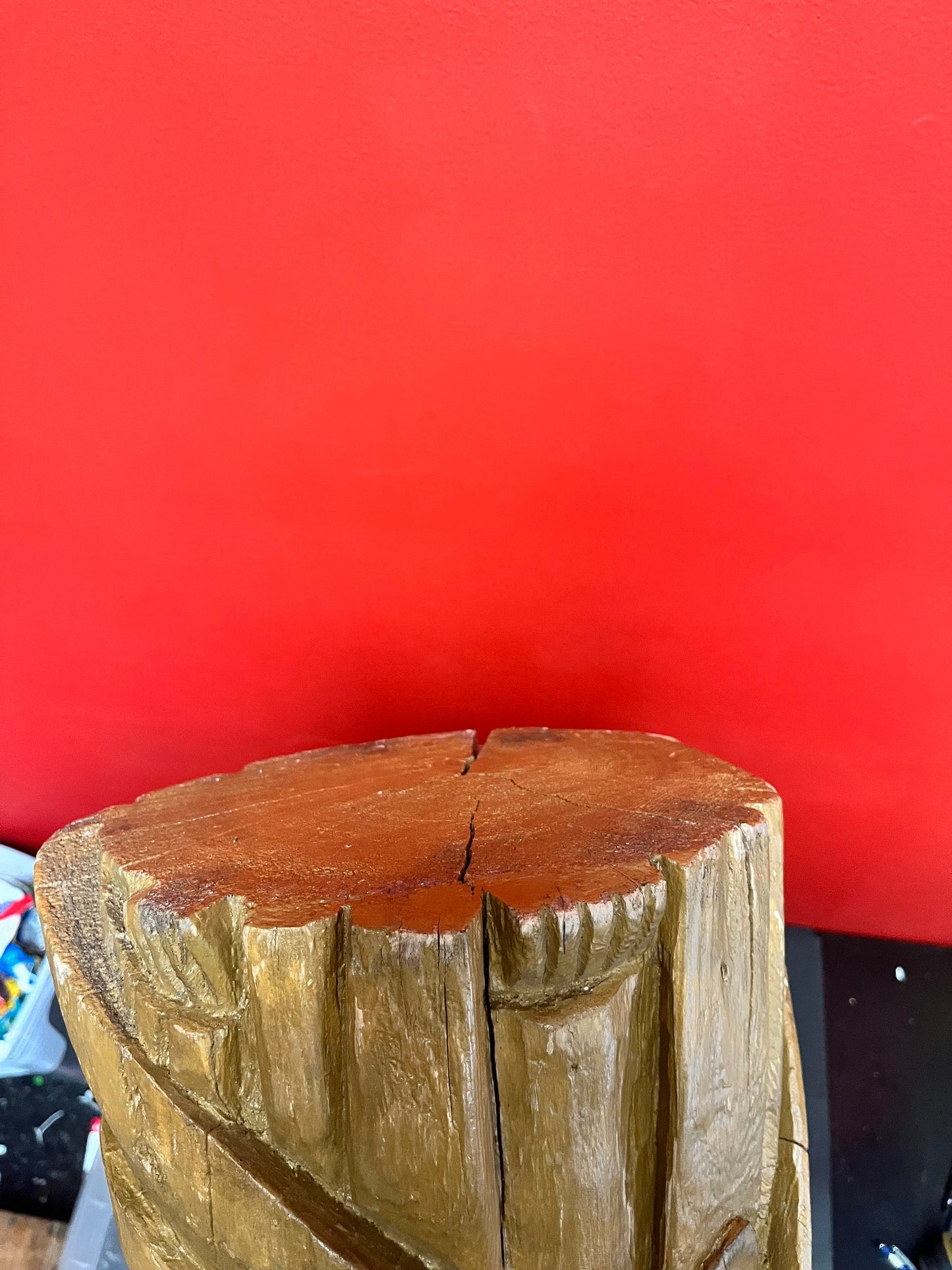 Stunning museum quality 25 inch tall early 19 century European wooden statue of Jesus  super heavy and impressive - wow