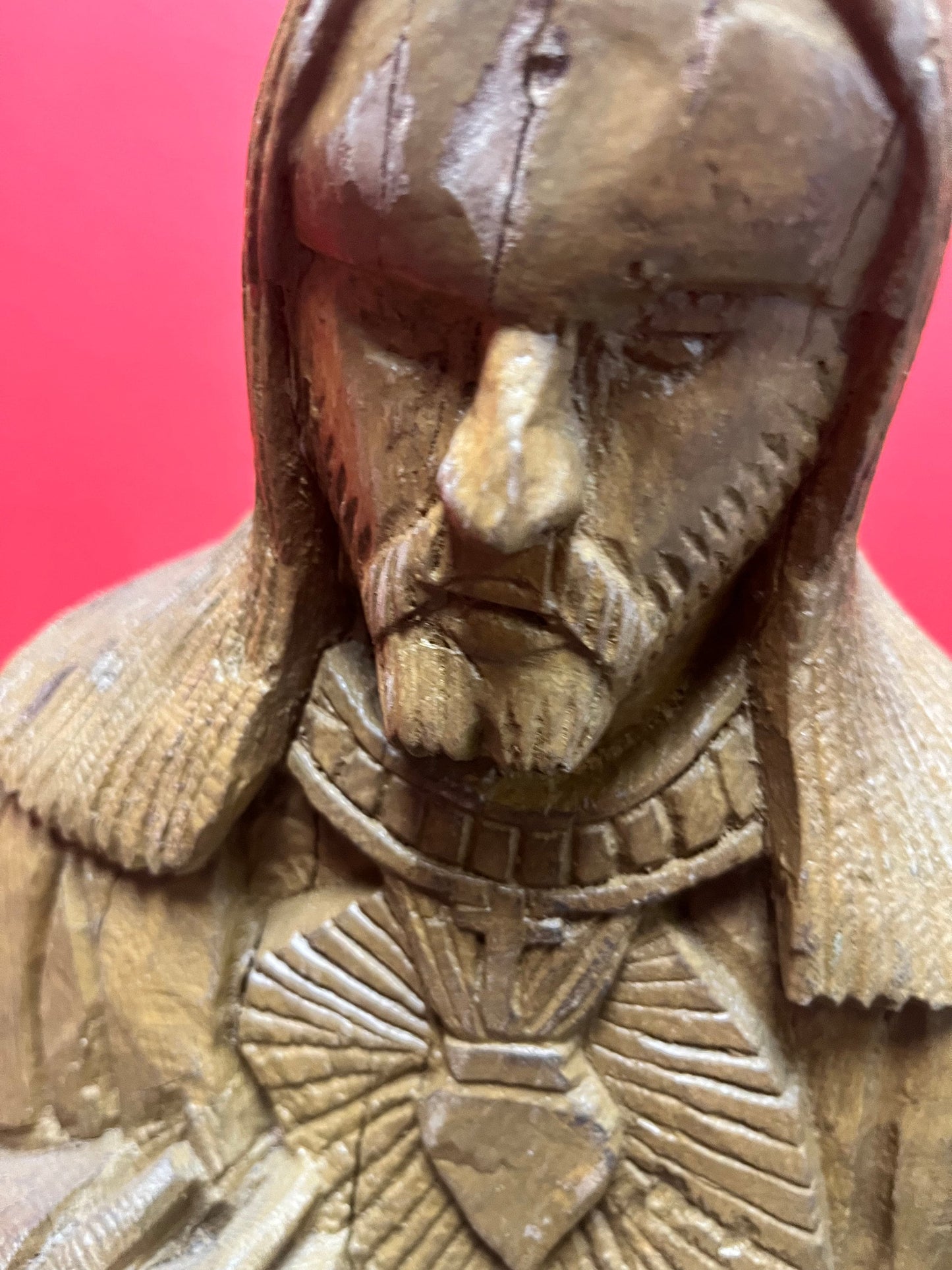 Stunning museum quality 25 inch tall early 19 century European wooden statue of Jesus  super heavy and impressive - wow