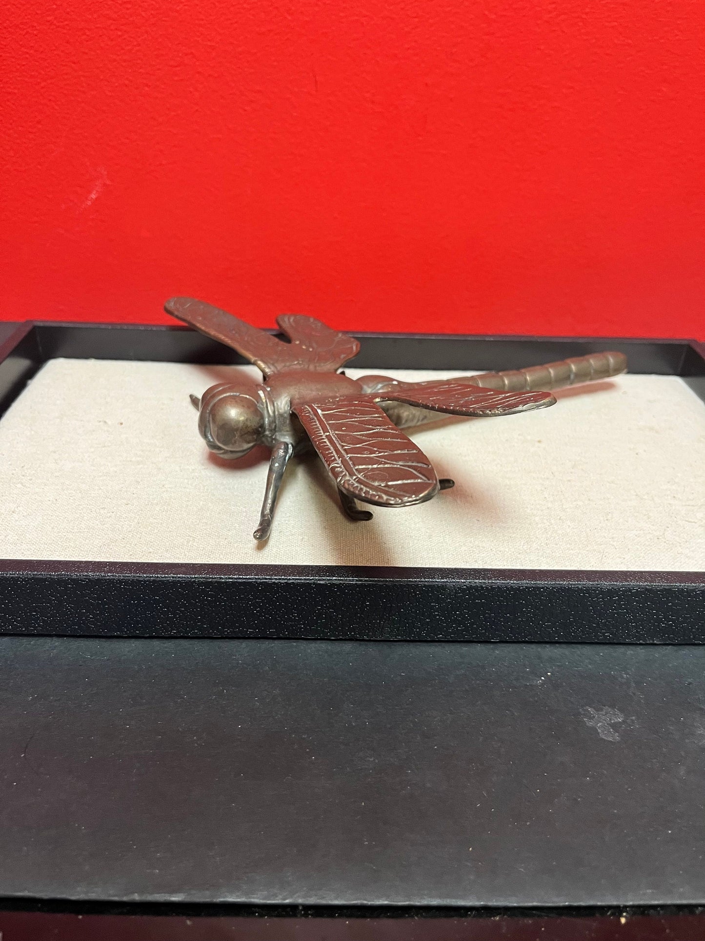 Amazing 9 x 10“ wide bronze dragonfly  really cool piece and a great gift  great Patina