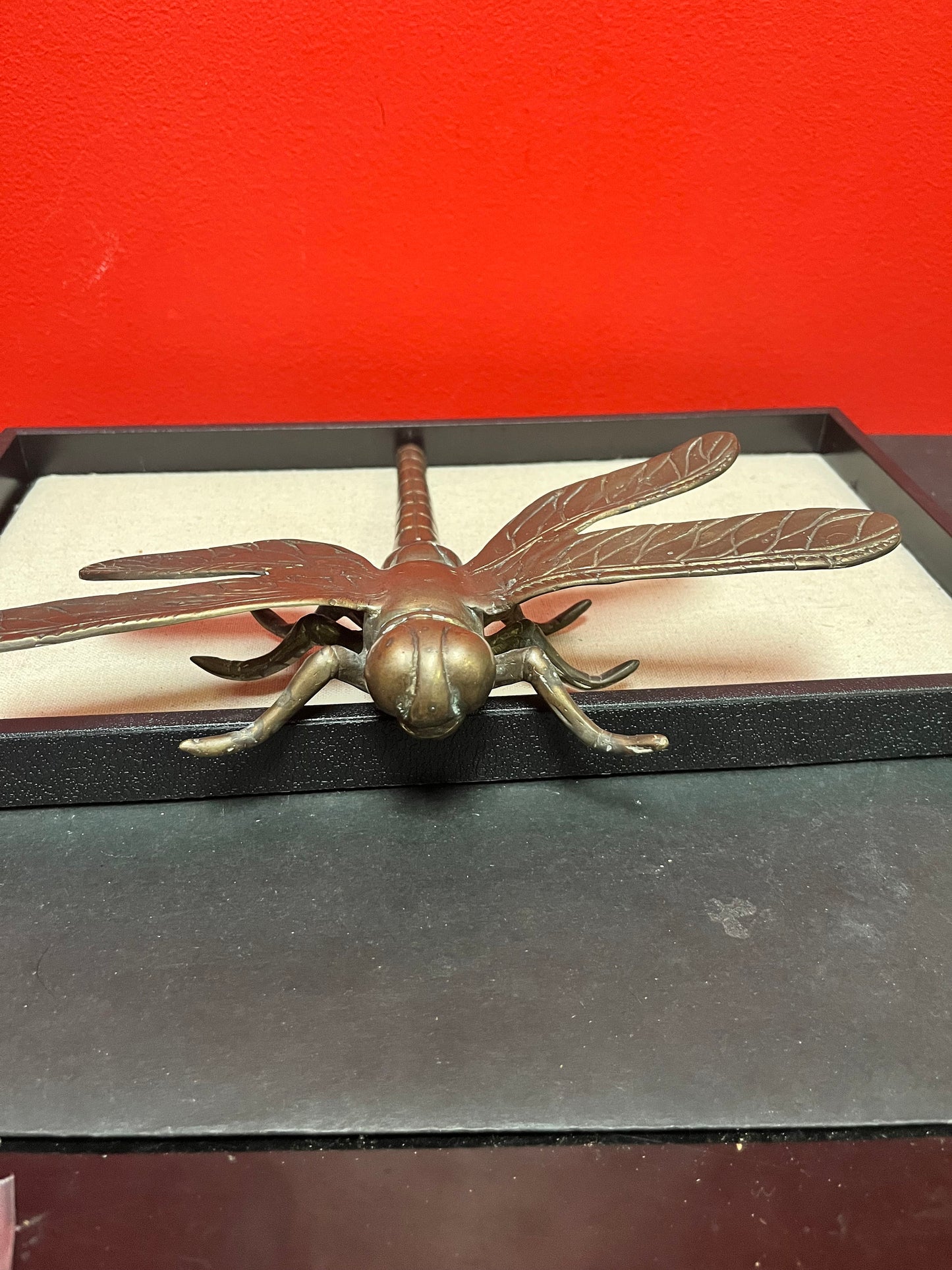 Amazing 9 x 10“ wide bronze dragonfly  really cool piece and a great gift  great Patina