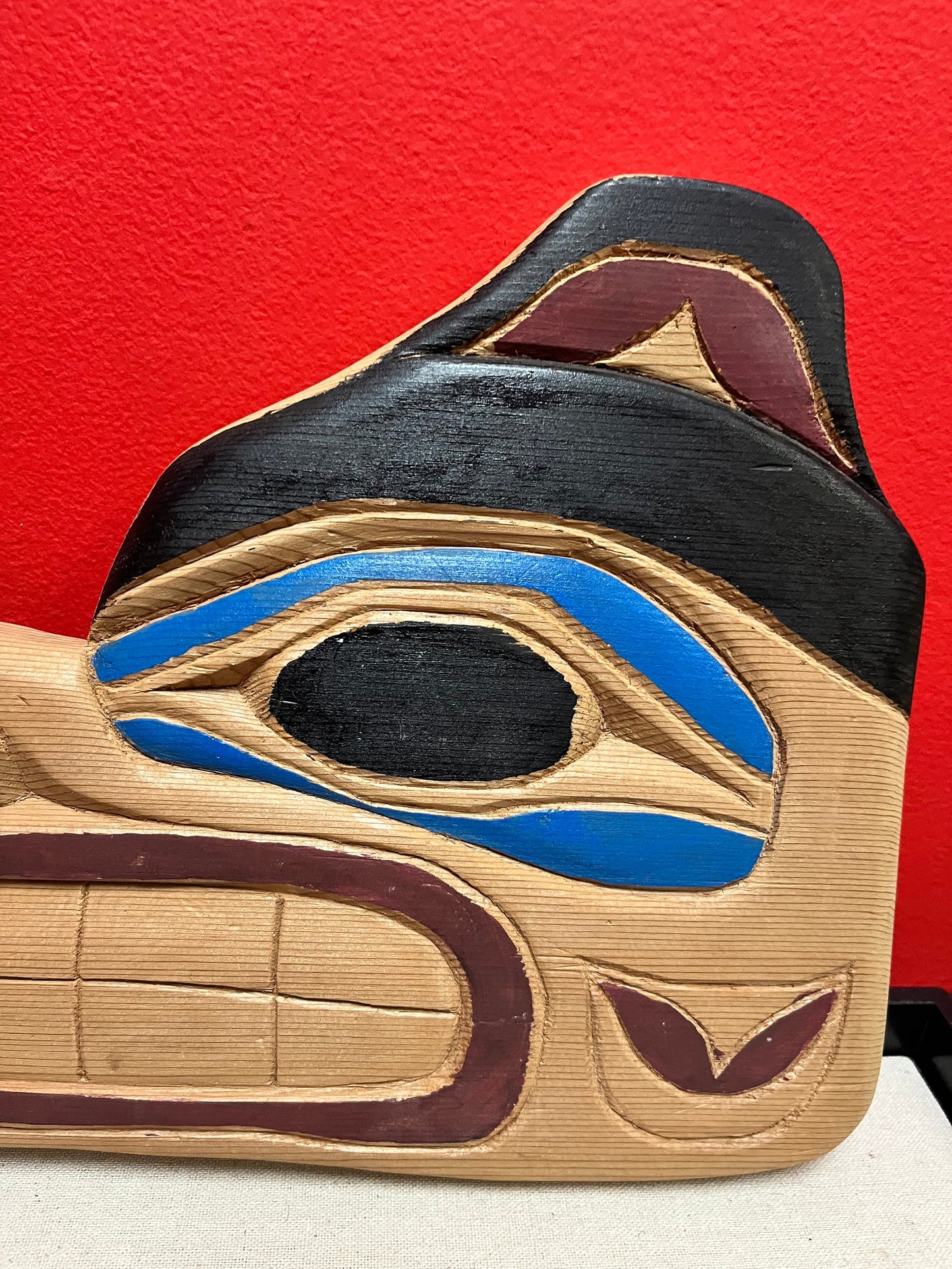 Lovely 12 x 10 high signed indigenous First Nations pacific northwest coast  cedar bear   great imagery and value