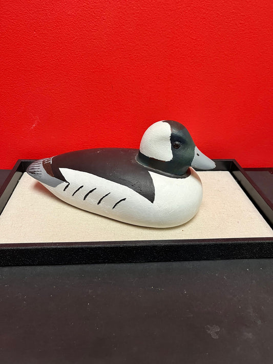 Lovely 10 x 5 tall signed Canadian wooden duck  -