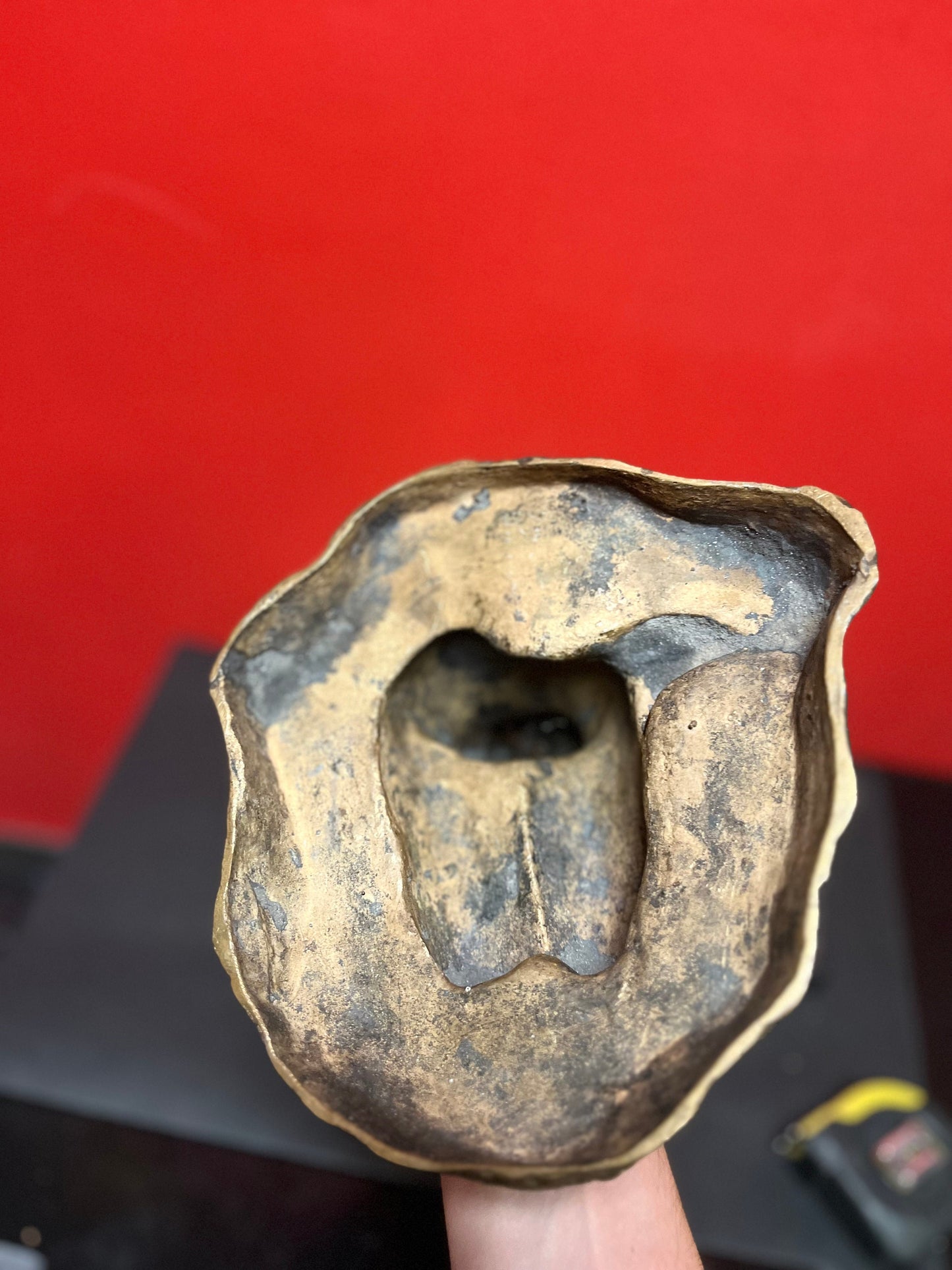 Stunning heavy antique 9 inch high signed bronze of a nude lady  OLTEAUN FABRICA  stunning Patina  truly one of a kind