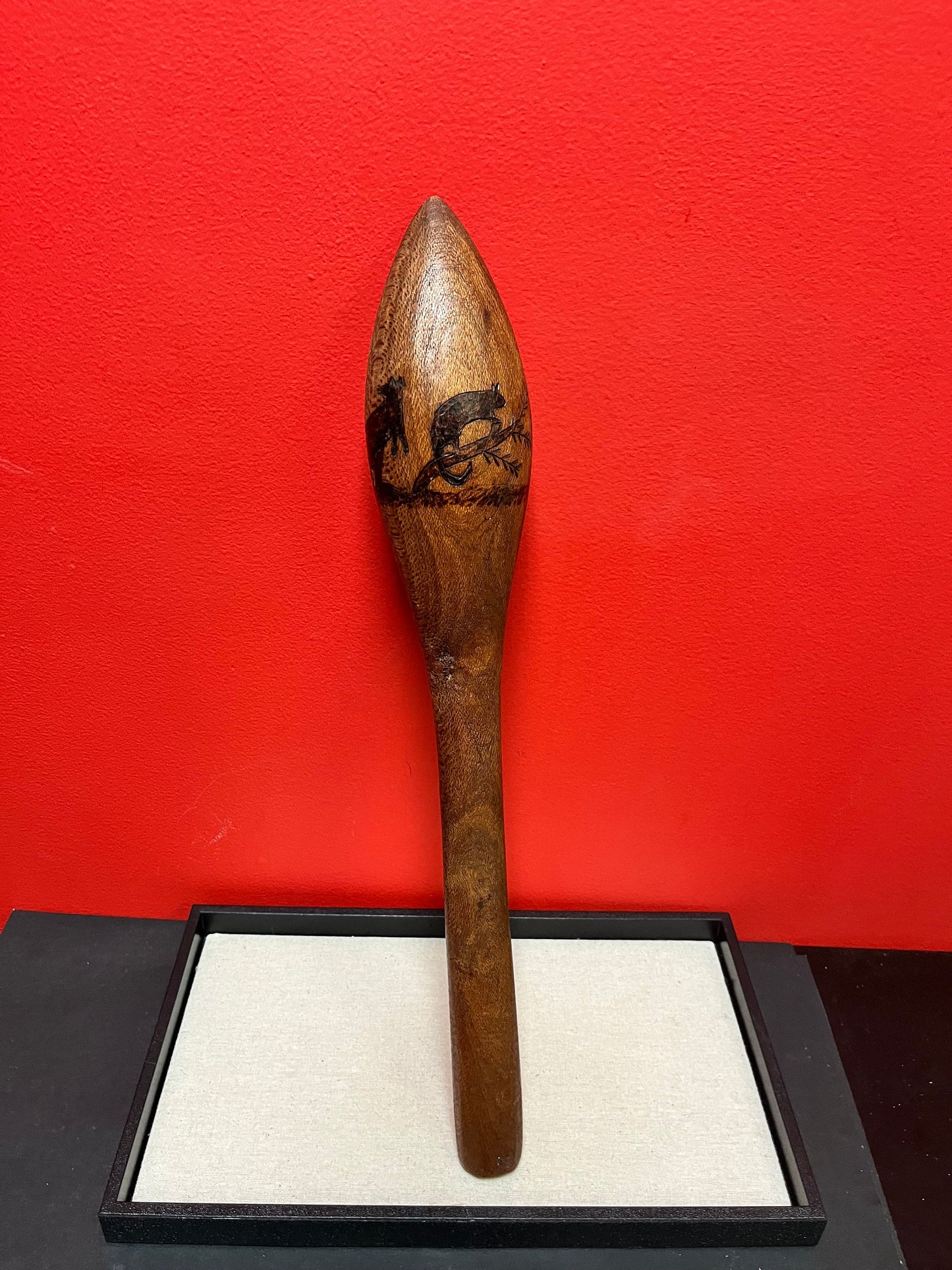 Stunning early 20th century authentic Australian aboriginal war club  museum, quality  Great Patina and detail  wow  19 inches long