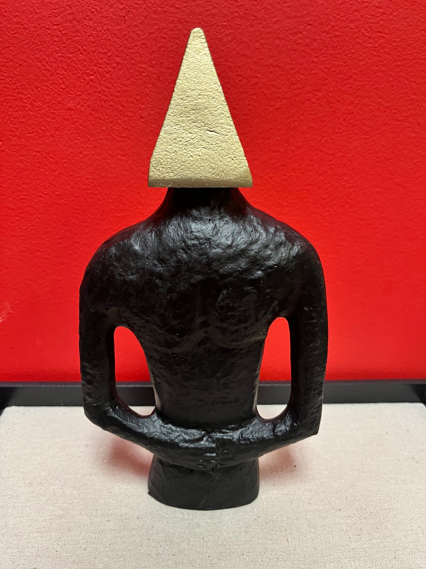 Stunning 11 inch tall, modernistic, abstract, bronze and brass statue of a male form  stunning piece of art