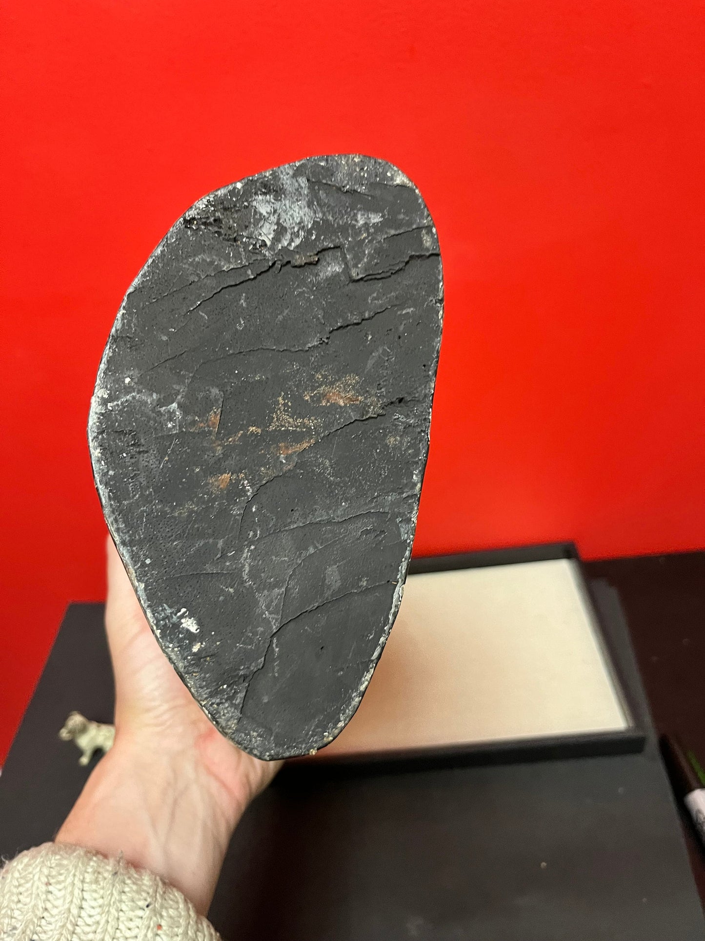 Lovely 9 inch high stylized Asian bronze vase or water vessel  stunning Patina  wow wow wow piece.