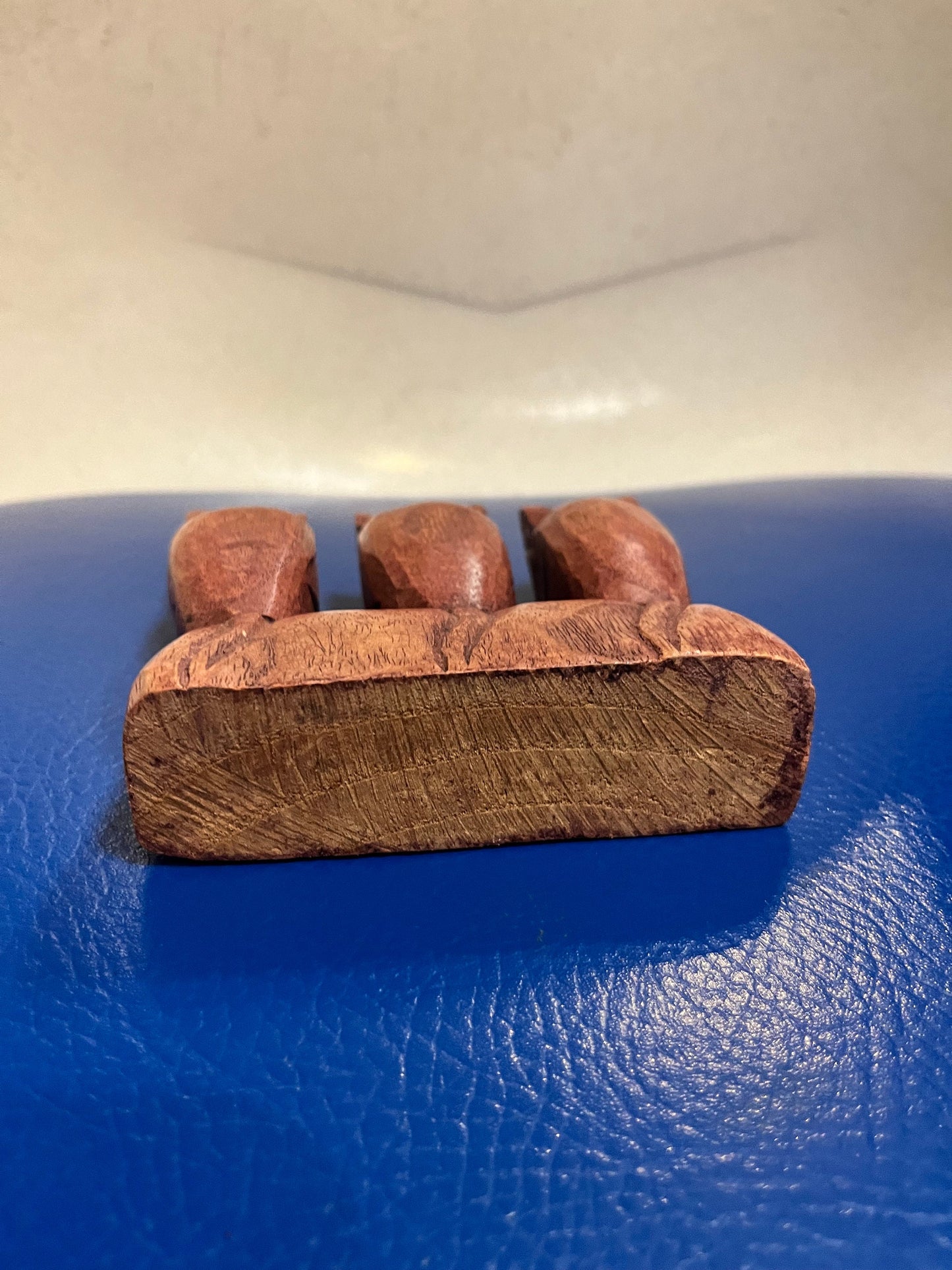 Lovely 4 x 4, inch vintage wooden monkeys  See no speak no hear no evil  great gift