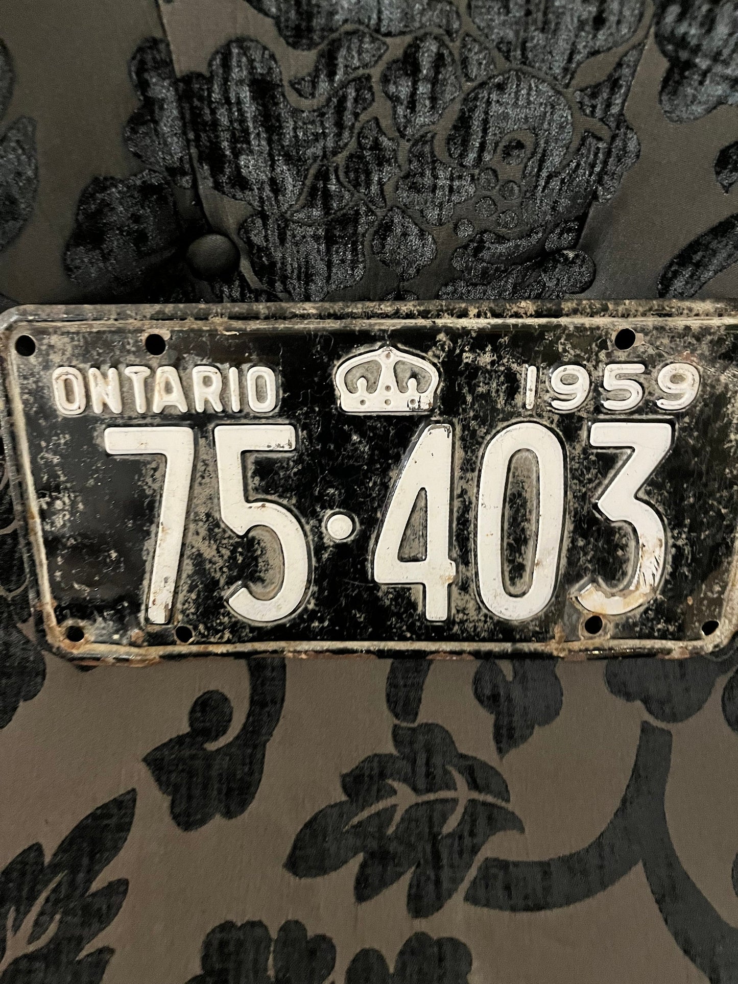 Super cool 12 x 6 Ontario 1959 license plate