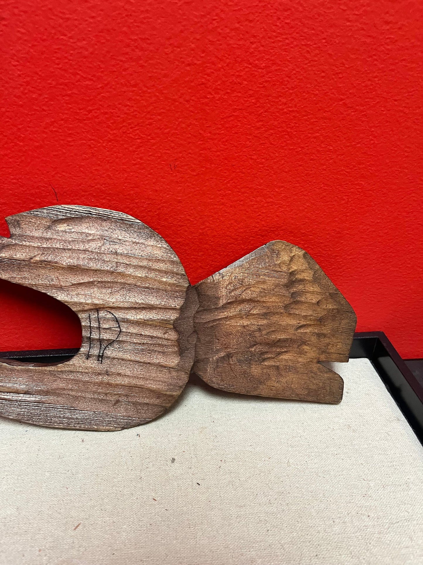 Lovely 12 x 6“ high indigenous First Nations pacific northwest coast hummingbird - signed on back   needs hanger