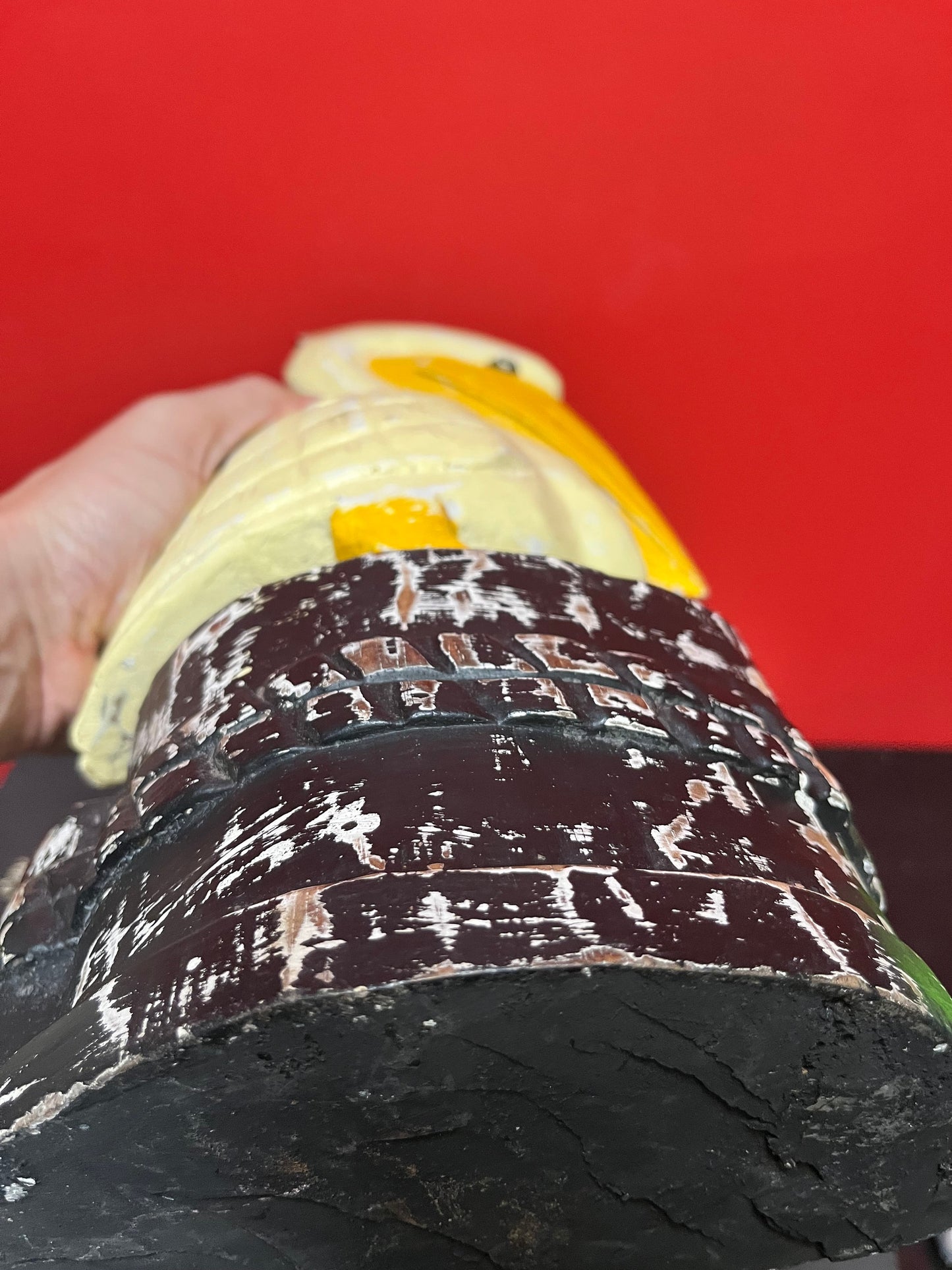 Lovely 9 inch high stylized Asian bronze vase or water vessel  stunning Patina  wow wow wow piece.