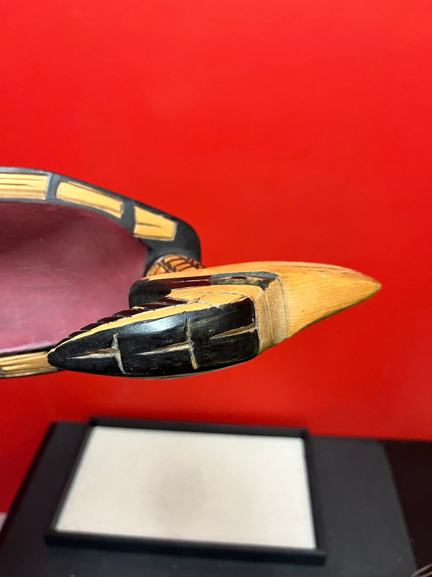 A  17 x 5 x 6 high Indigenous first nations Pacific Northwest coast loon bowl  Frank and Dora Frenchie  lovely quality