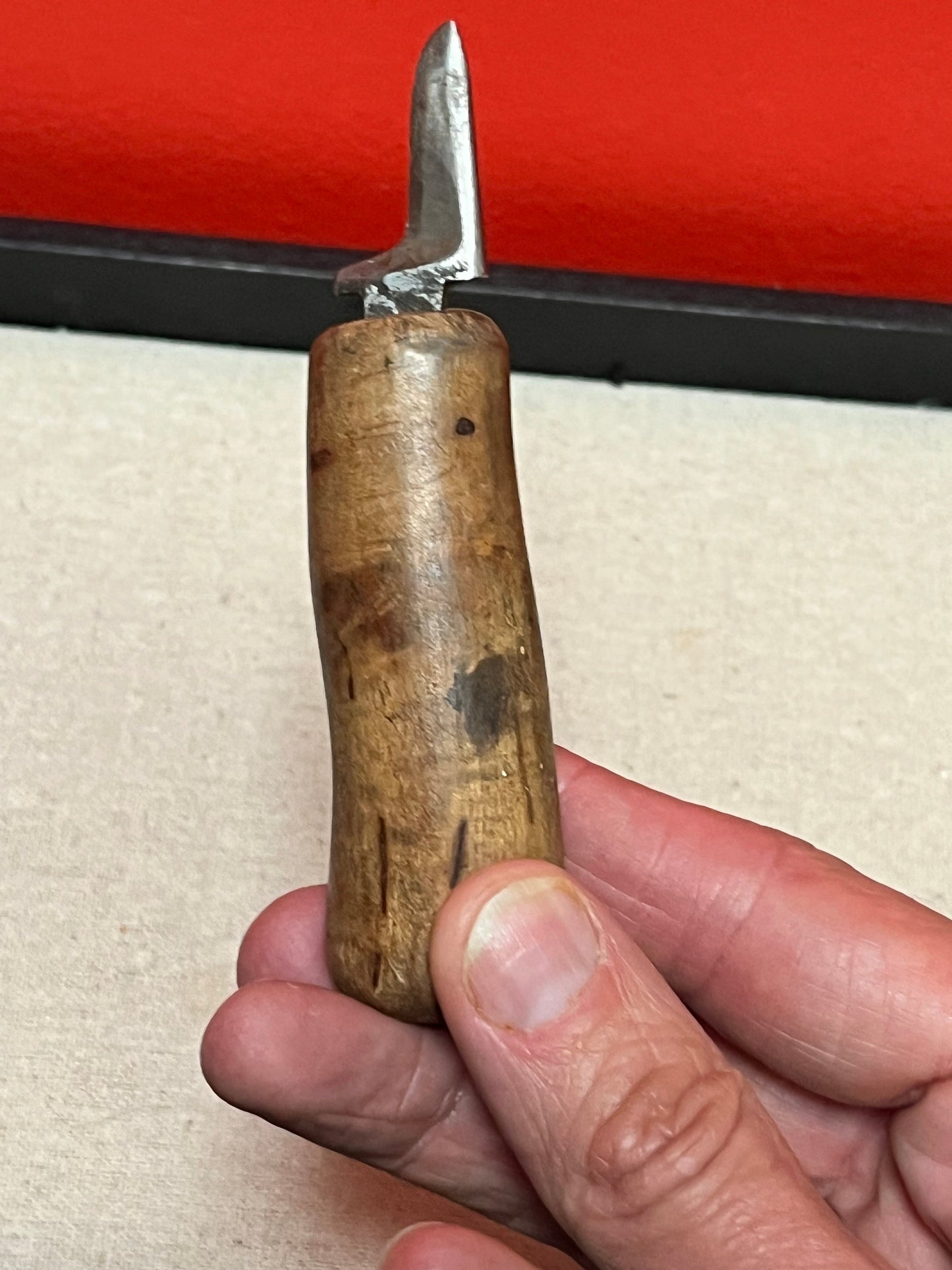 A Stunning museum quality 4 1/2 inch long authentic indigenous first nations carving tool  wow