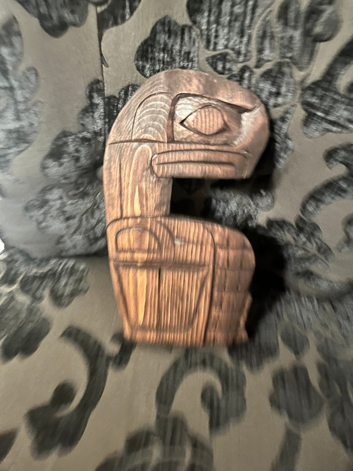 9 inch Stunning, Charles George cedar Eagle plaque  indigenous, first nations, Pacific Northwest coast beauty