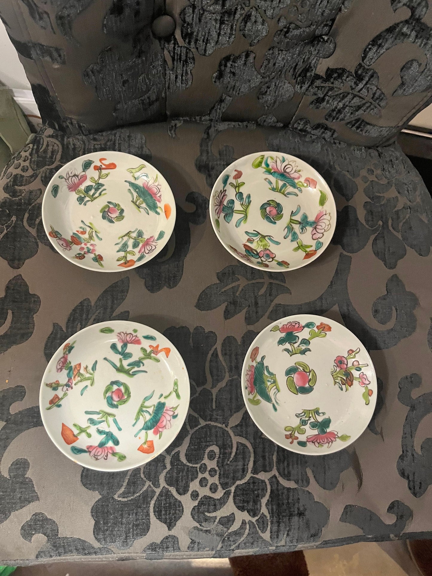 For Chinese early 1900s Cantonese famille Rose dishes  5 inches long each  all perfect condition  price for all