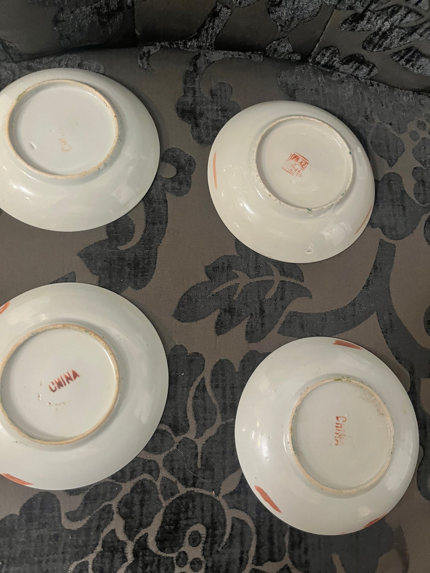 For Chinese early 1900s Cantonese famille Rose dishes  5 inches long each  all perfect condition  price for all