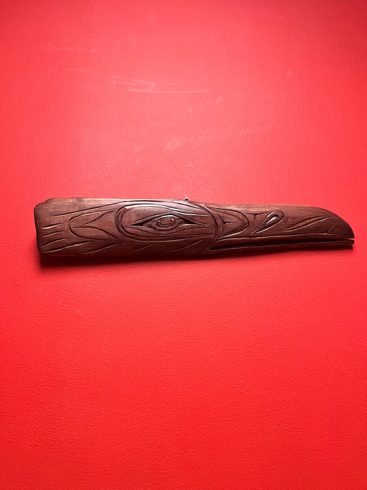Stunning indigenous first nations Pacific northwest coast 18 inch long raven mask plaque   Stanley Joseph  wow