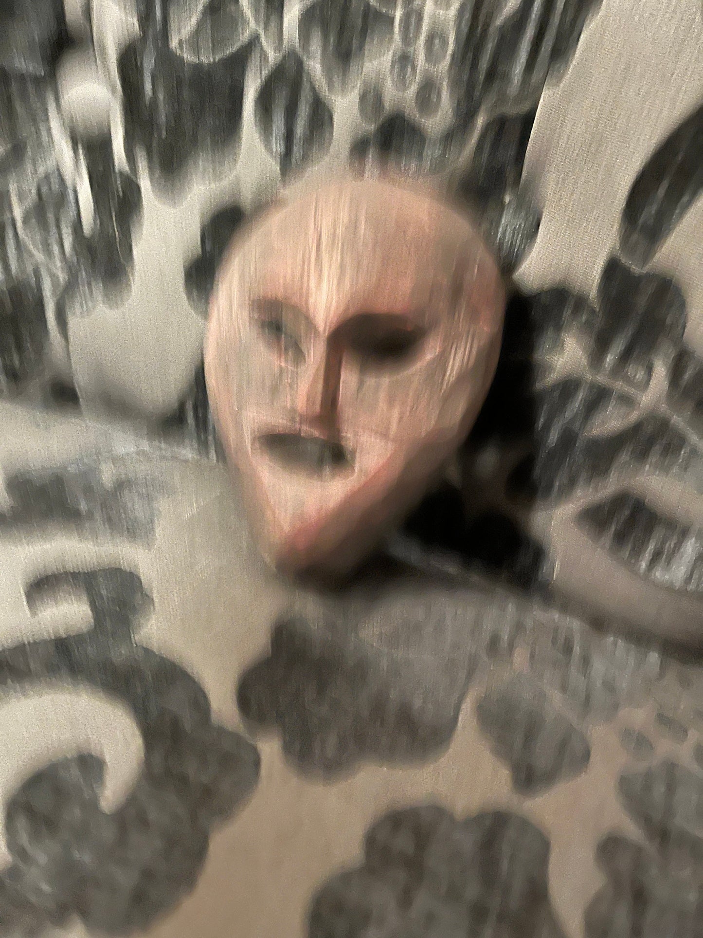 5 inch antique Nepal amulet mask   great patina  wow