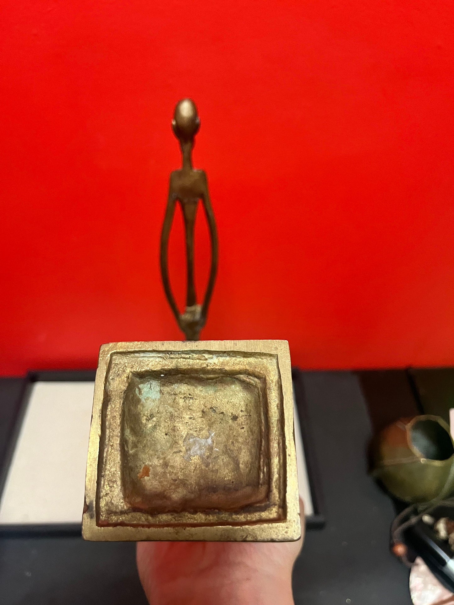 A  Pair of Stunning African bronze statues  Benin style  patina is great  super gifts  15 and 17 inches tall