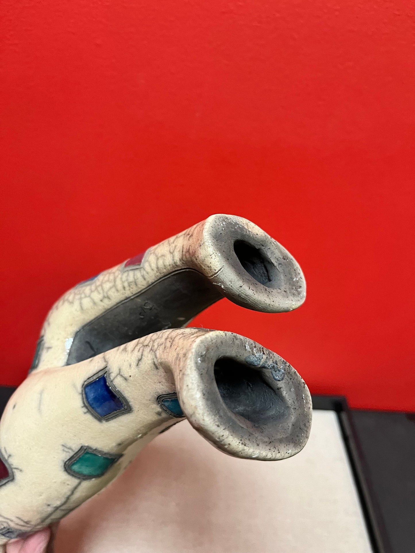 A  Fenix pottery South African raku giraffe  Great condition - 12 inches high  Wonderful gift  Giraffe lovers rejoice