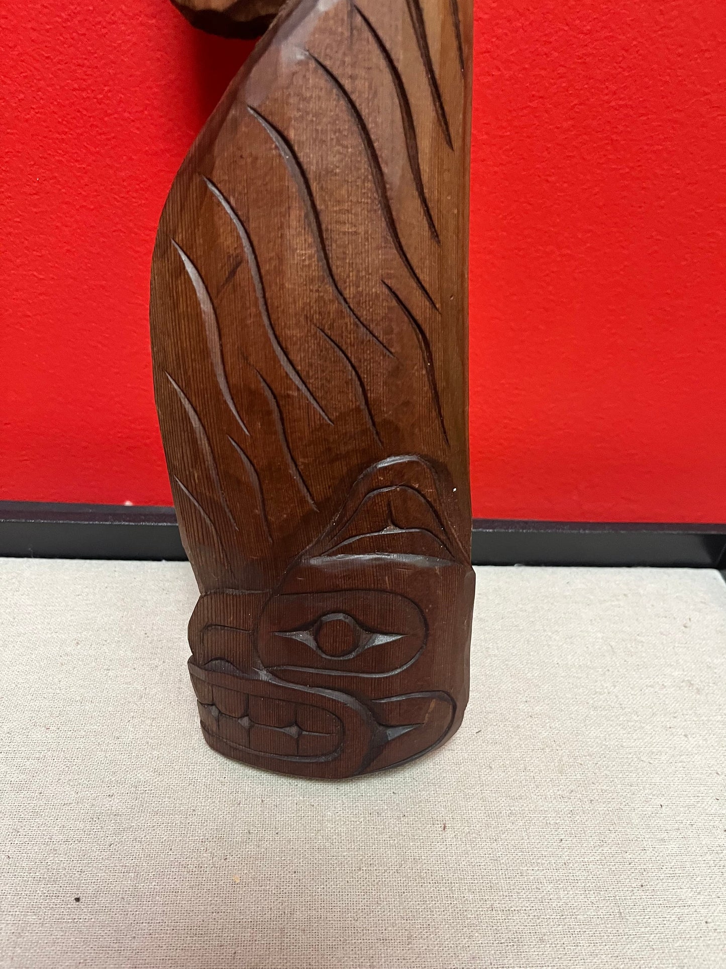 Lovely 16 inch tall Bradley Joseph Junior indigenous first nations Pacific Northwest coast chief bear plaque