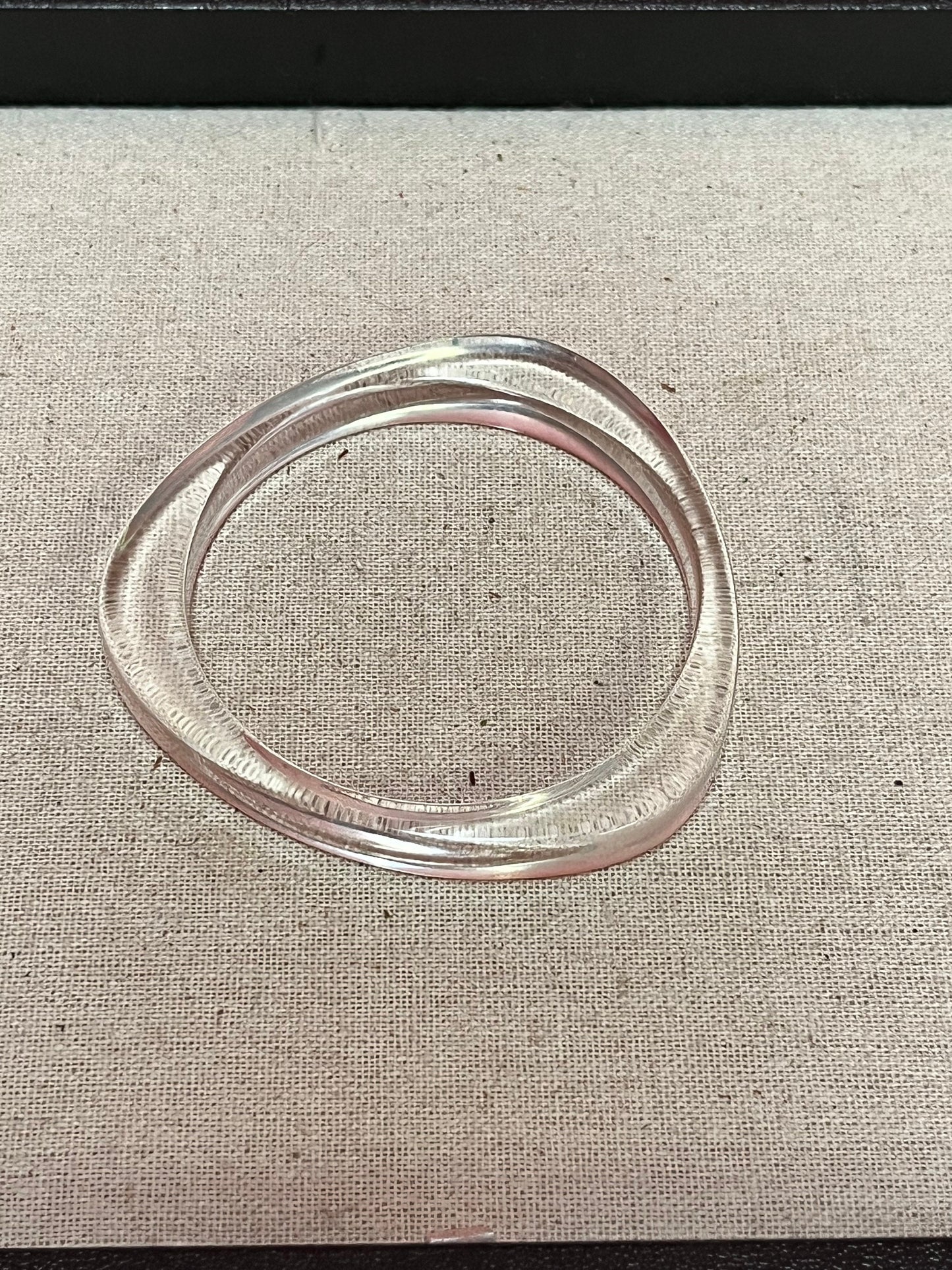 Very cool MCM plexiglass 3.25 inch bangle bracelet   statement piece  perfect gift