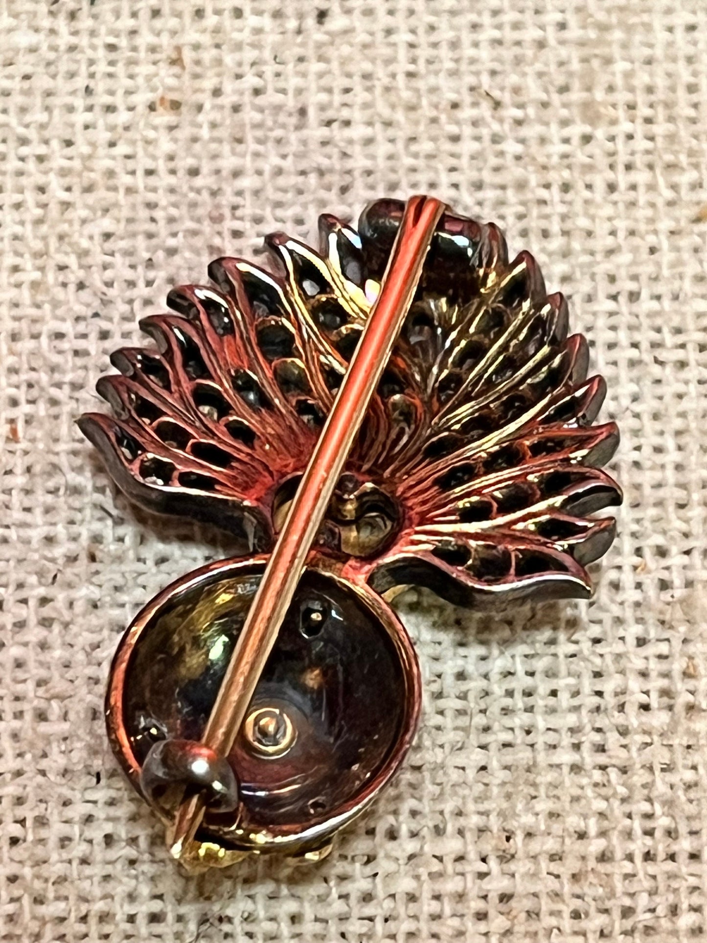 Stunning gold diamond and enamel grenadier guards sweetheart brooch in perfect condition  rare find