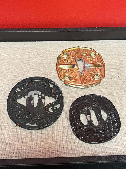 Three as is Japanese tsubas  good for display  great value