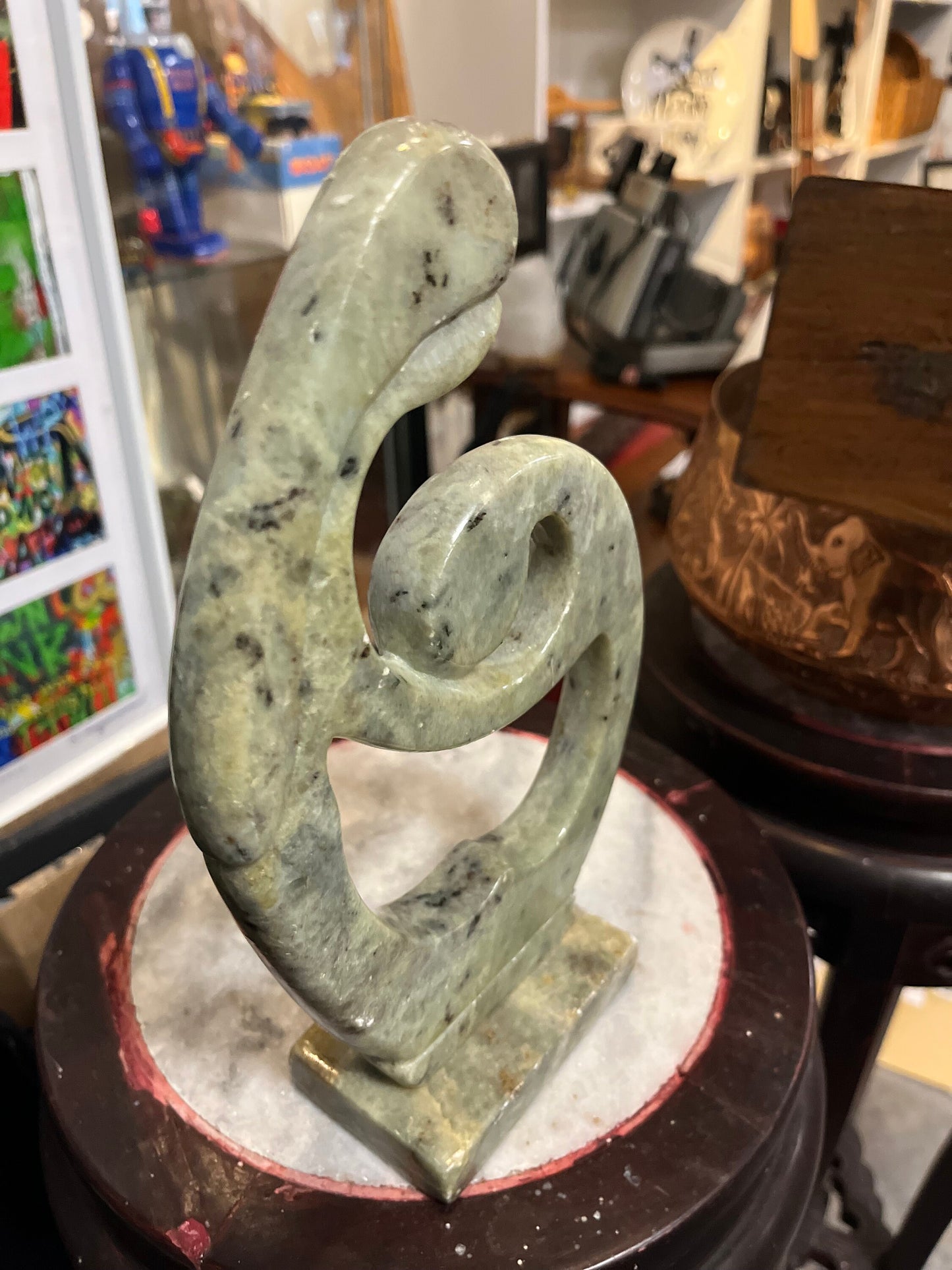 Beautiful 9 inch Brazilian soapstone statue