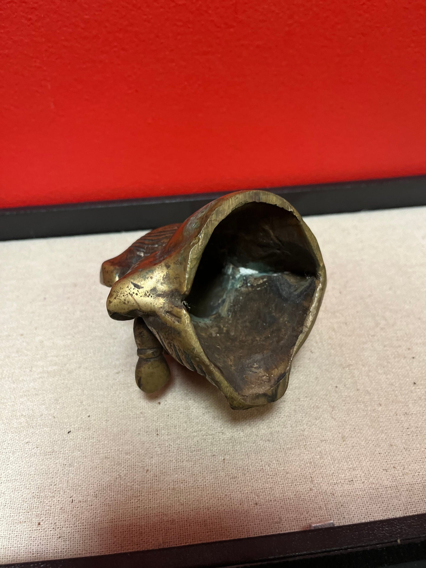 Solid bronze 5 inch high Indian Ganesh stature  great patina and very heavy