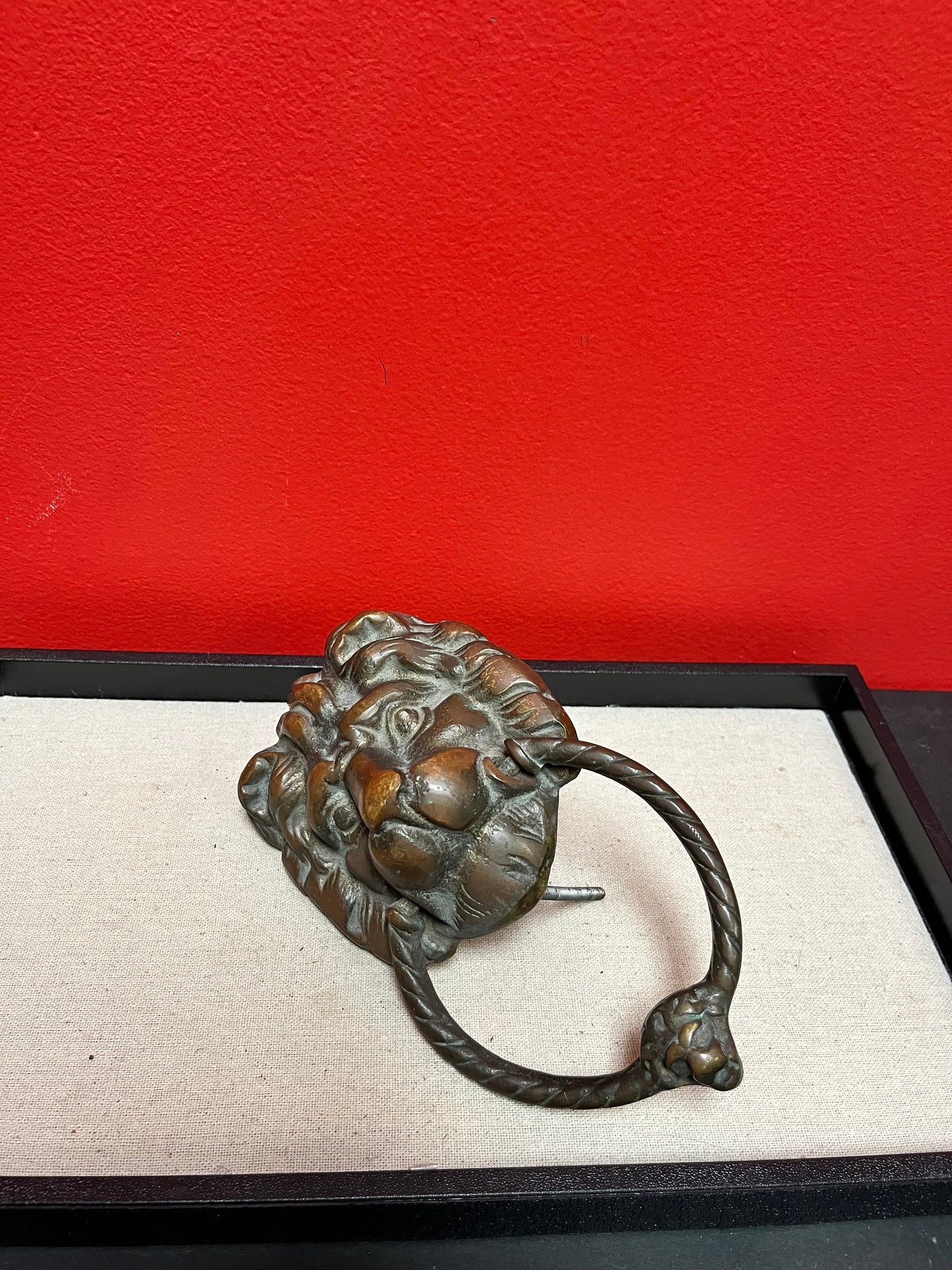 8 inch solid bronze door knocker  lovely patina