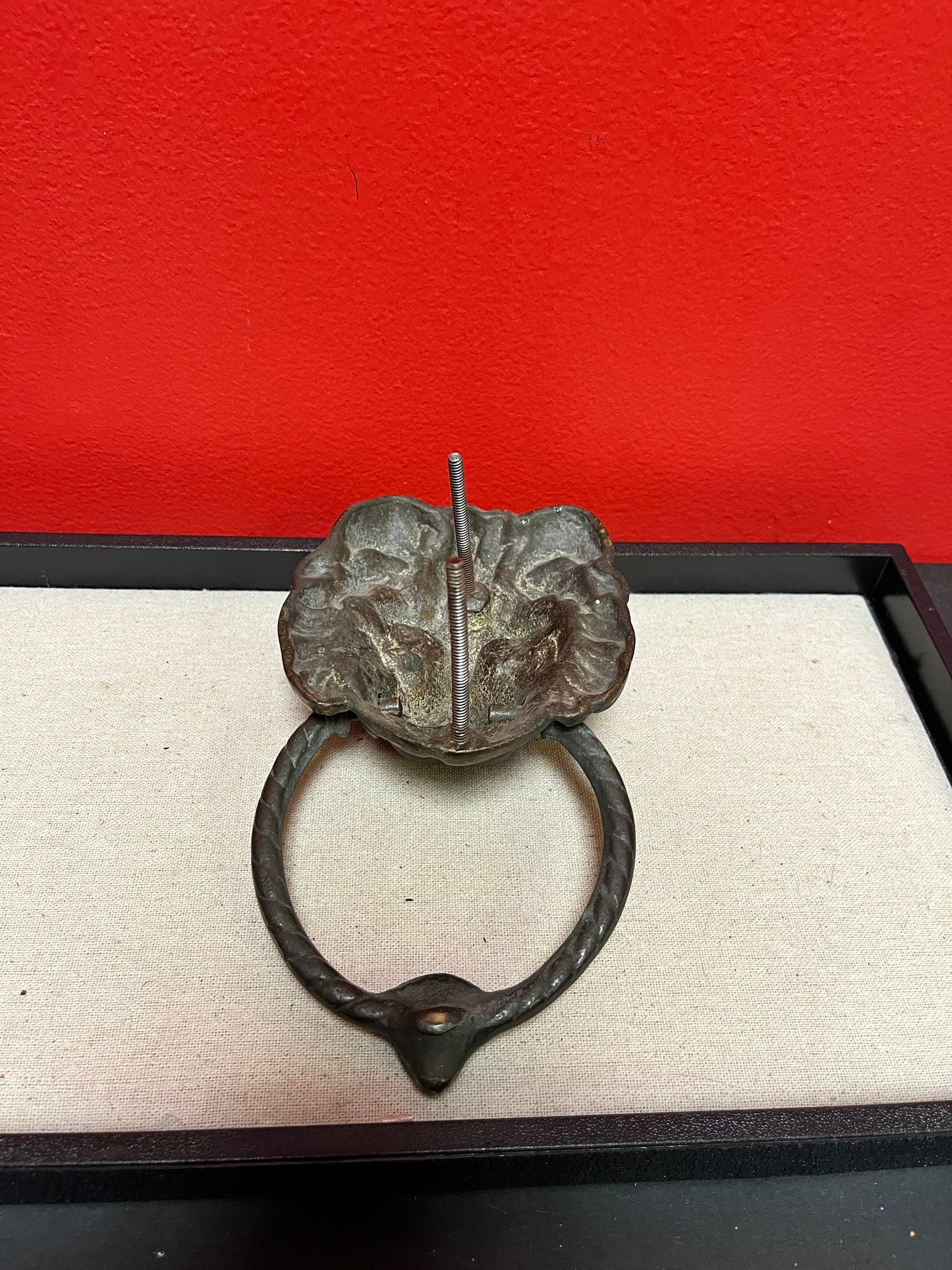 8 inch solid bronze door knocker  lovely patina