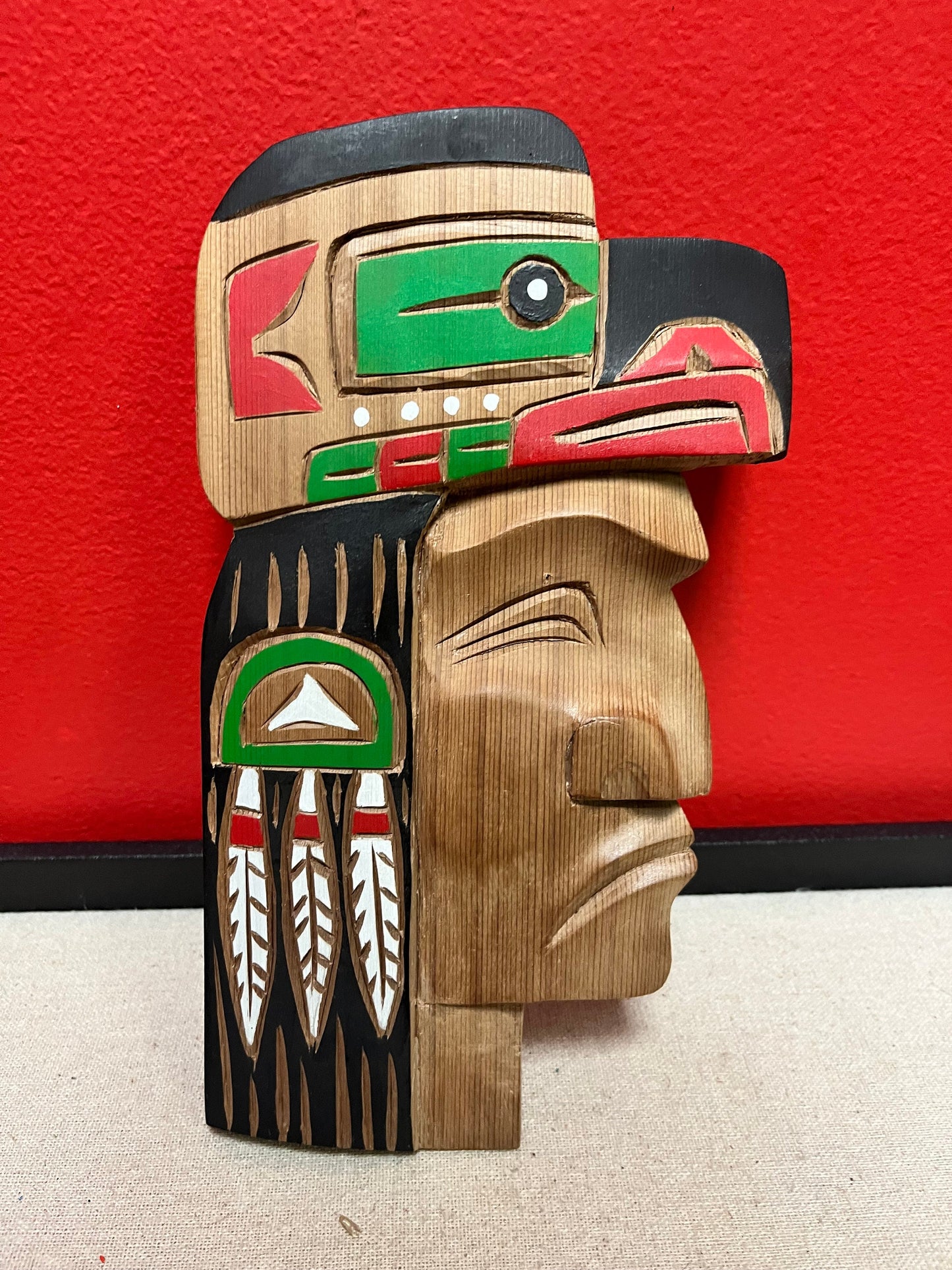 Bradley Joseph JR Raven Chief  9 x 5 inches Ready to hang