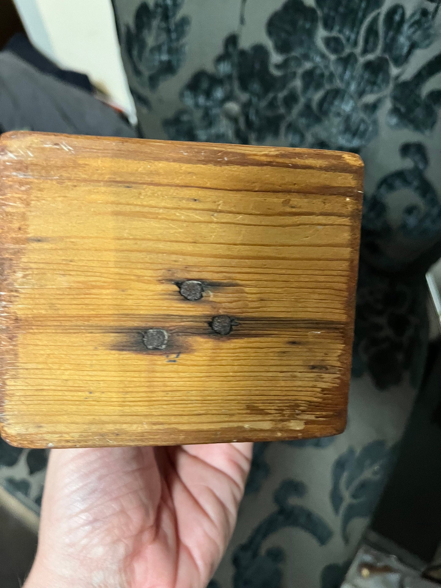 A  11 inch indigenous First Nations polychrome  Totem pole with wings  great look and derail