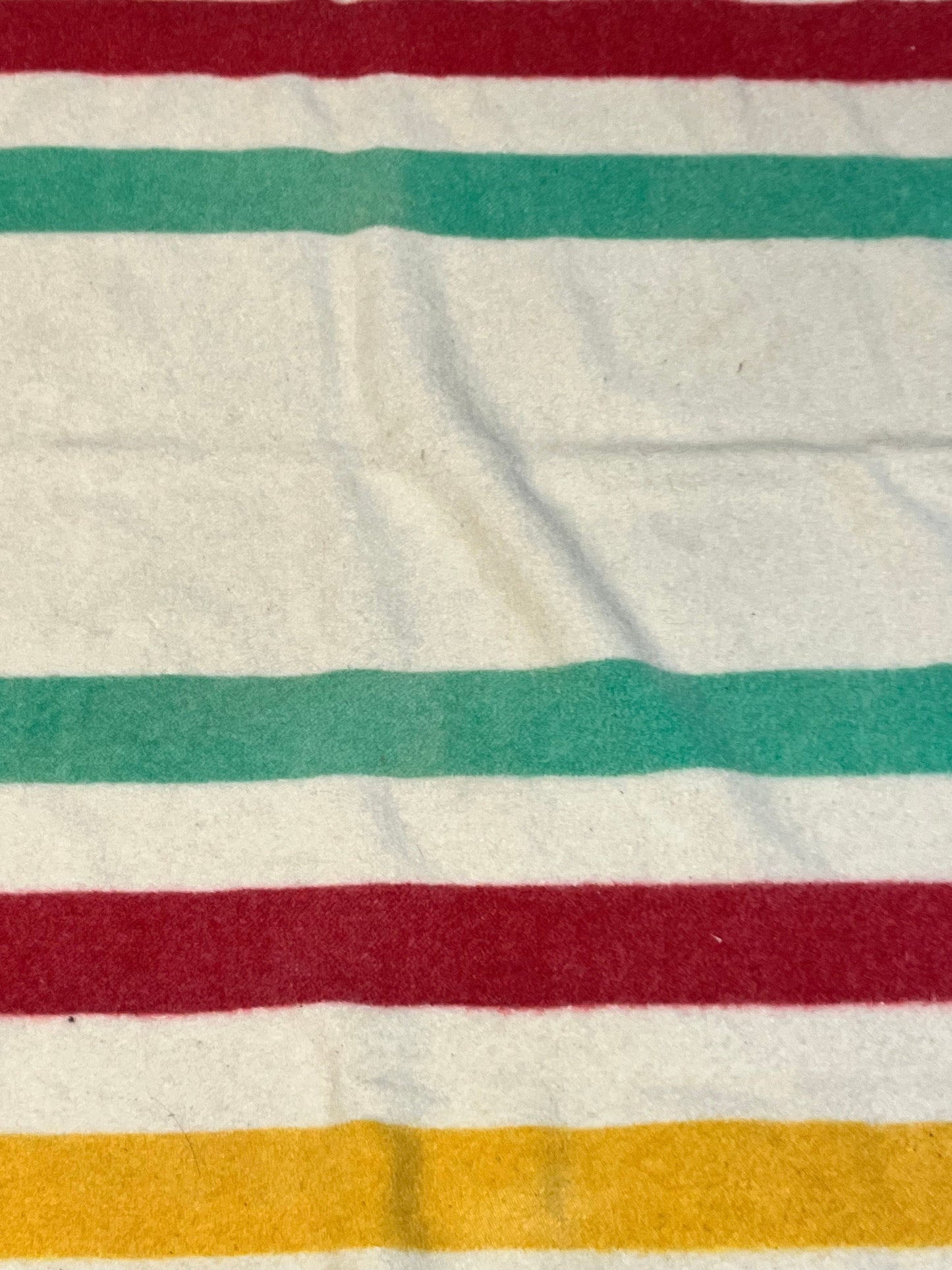 Fantastic 60 x 50 authentic antique Hudson Bay company 3.5 stripe blanket in great condition   hundred percent wool Canadian iconic